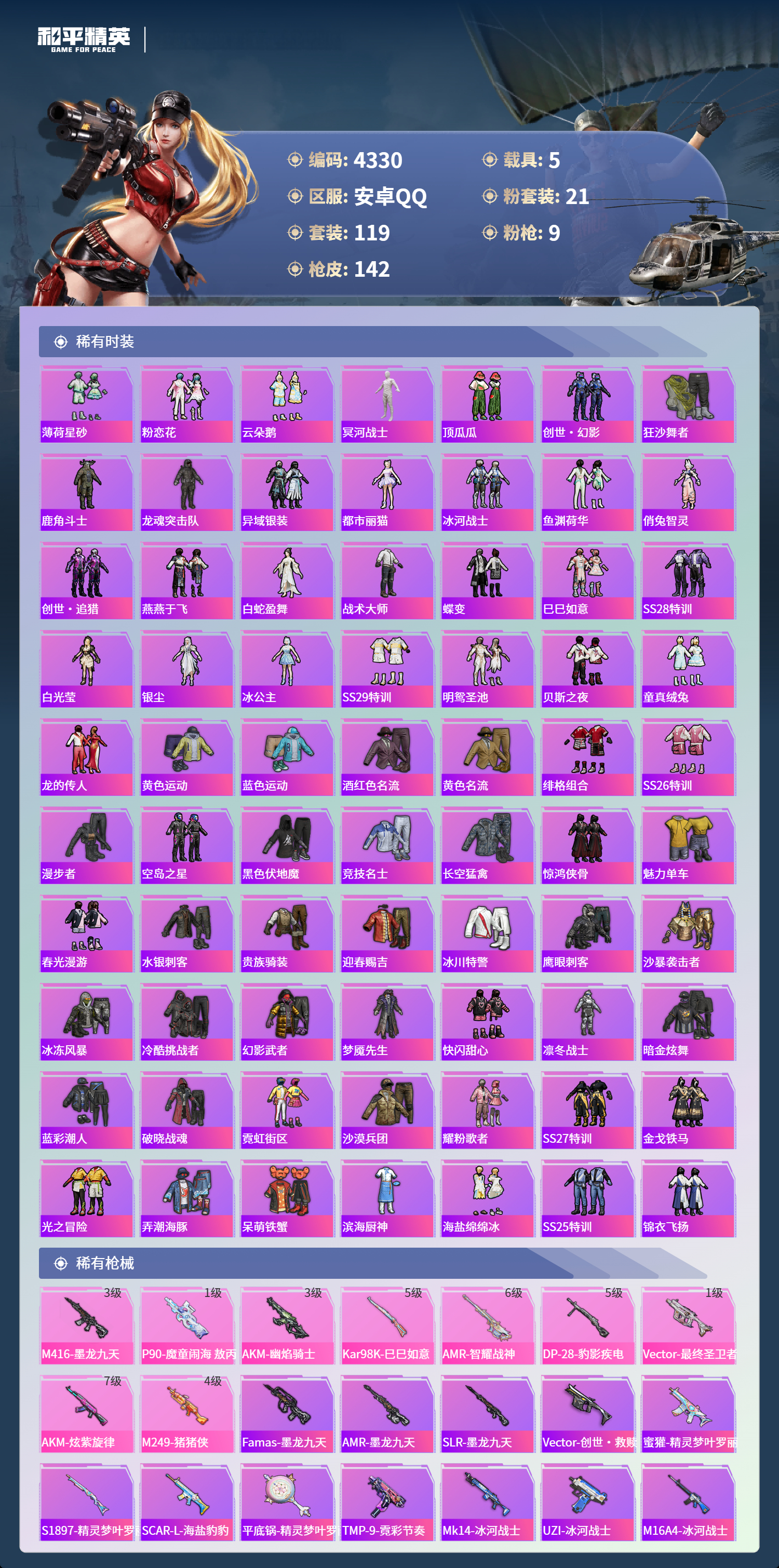 HPLX4122039和平精英账号详情图4