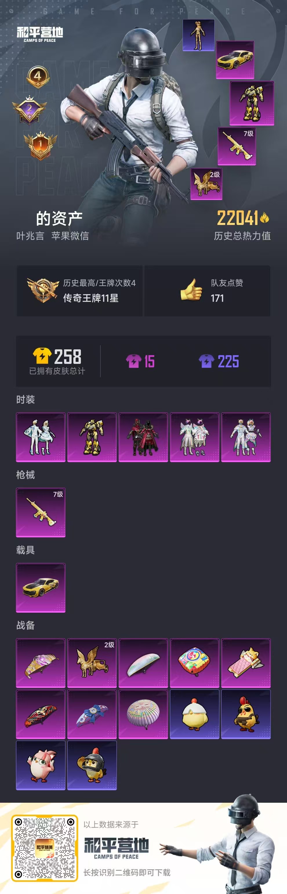 HPSJ3413196和平精英账号详情图2 HPSJ3413196和平精英账号详情图2