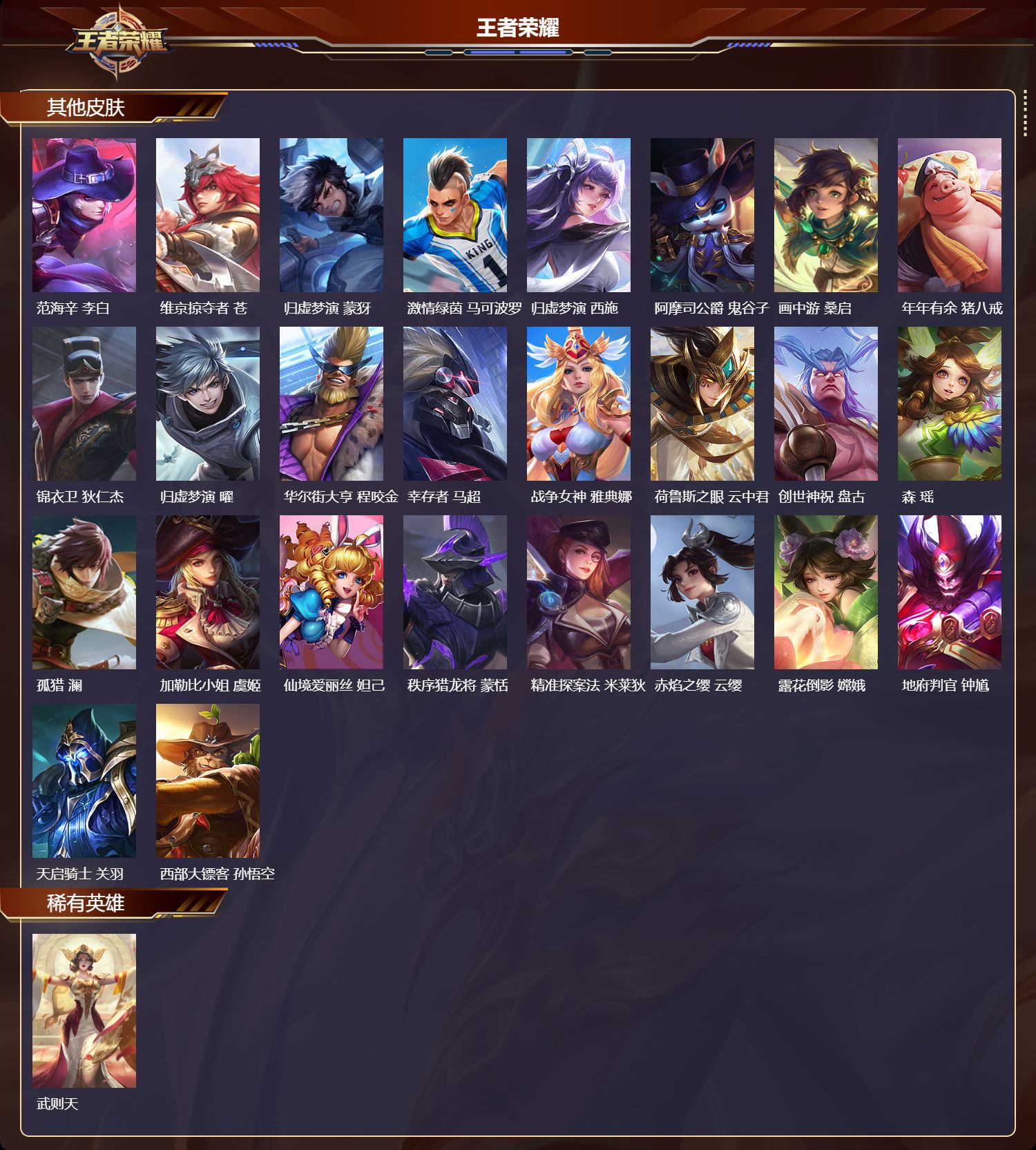 WZMK3409309王者荣耀账号详情图5