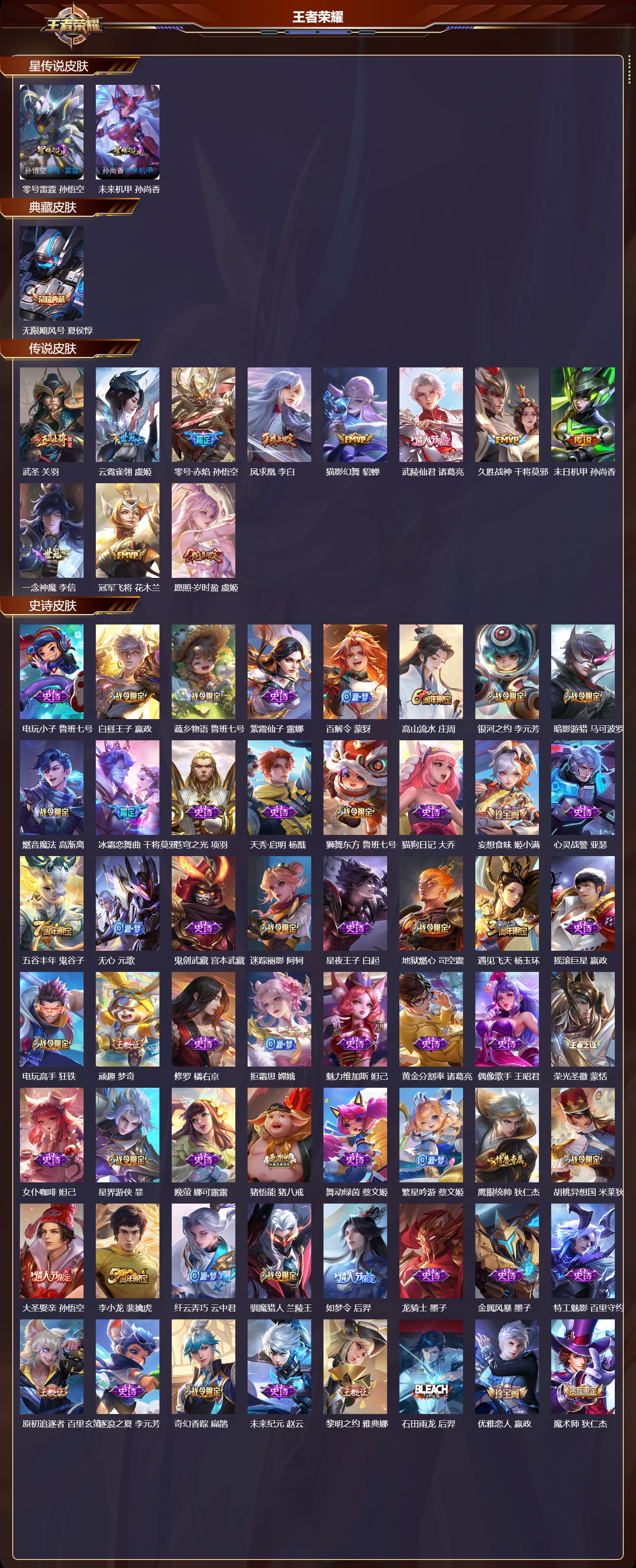 WZMK3409305王者荣耀账号详情图2