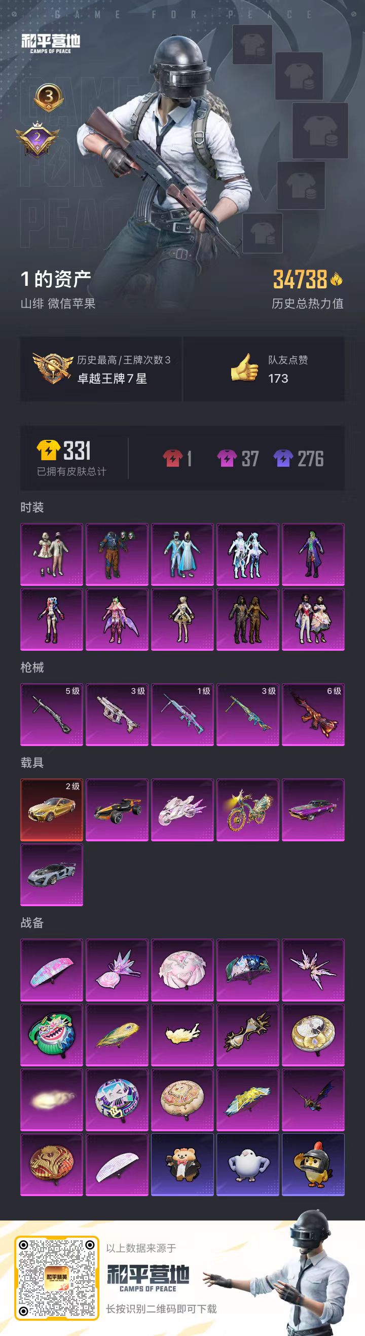 HPSJ3413083和平精英账号详情图4 HPSJ3413083和平精英账号详情图4