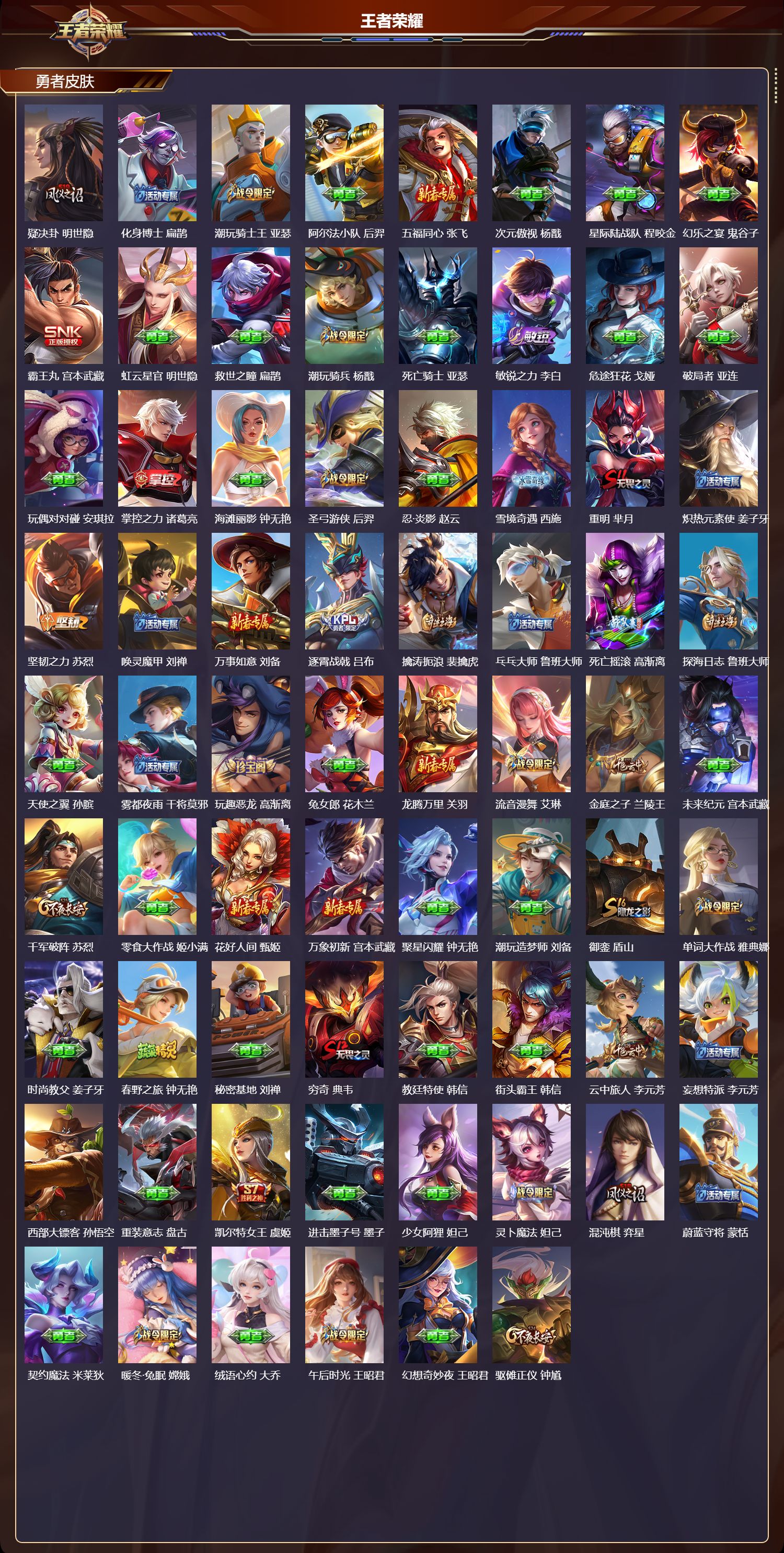 WZMK3409304王者荣耀账号详情图5