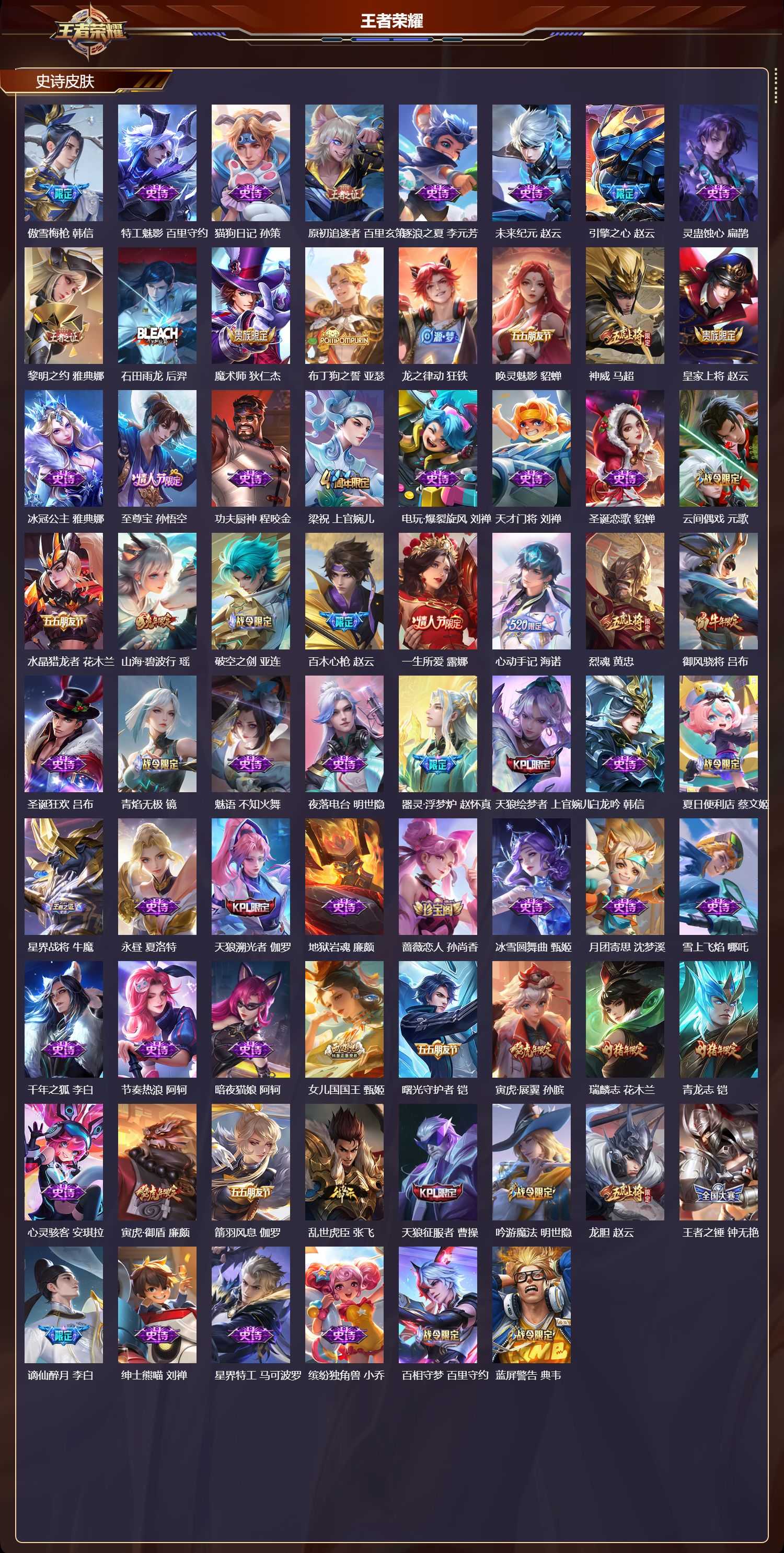 WZMK3409314王者荣耀账号详情图4