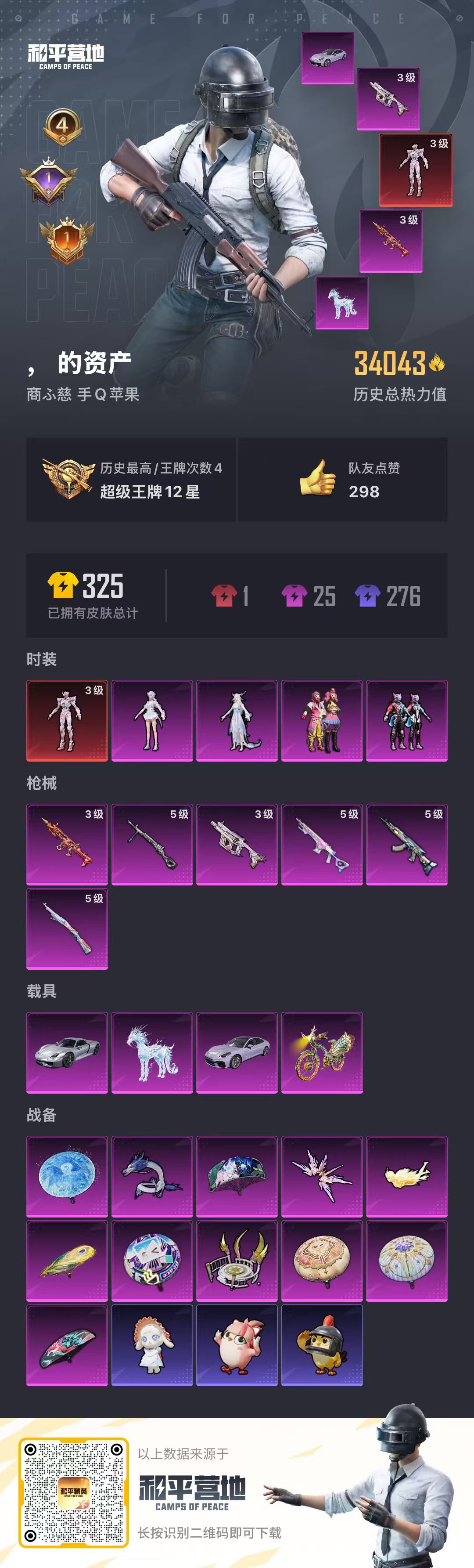 HPSJ3417079和平精英账号详情图3 HPSJ3417079和平精英账号详情图3