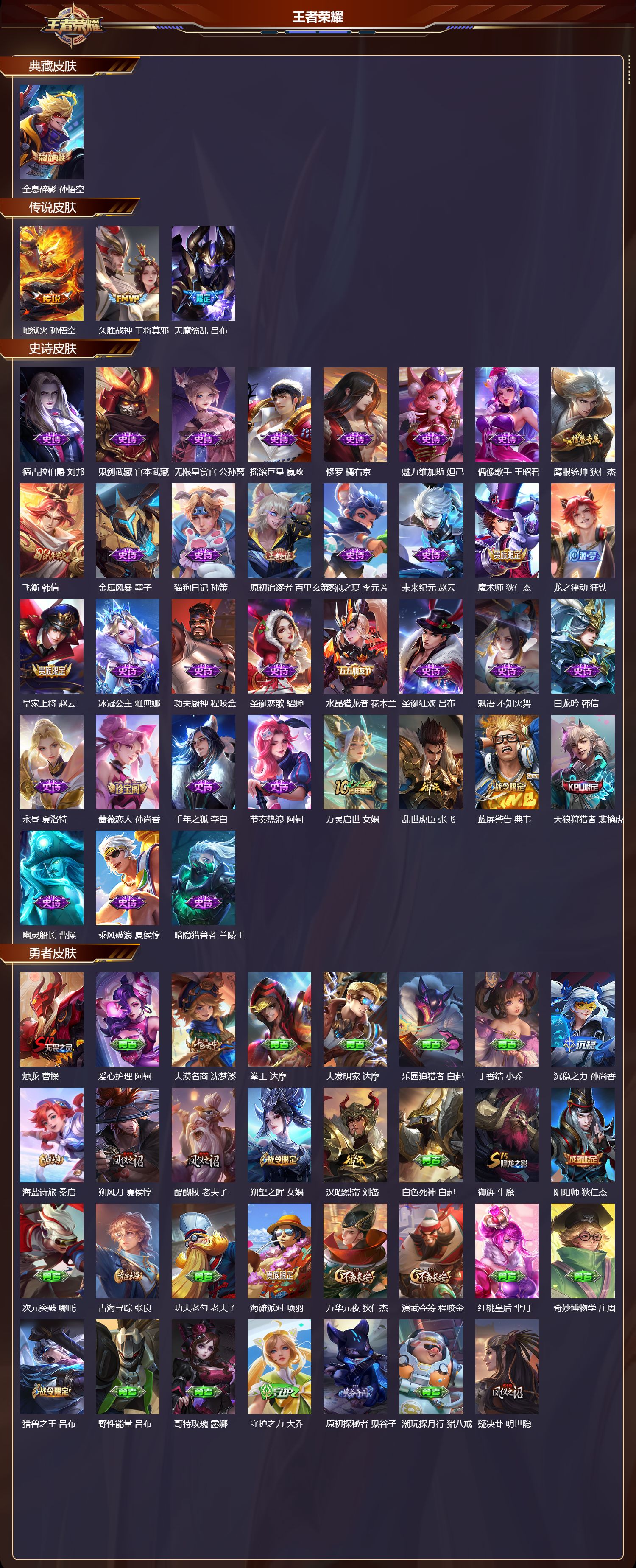 WZMK3409333王者荣耀账号详情图2 WZMK3409333王者荣耀账号详情图2