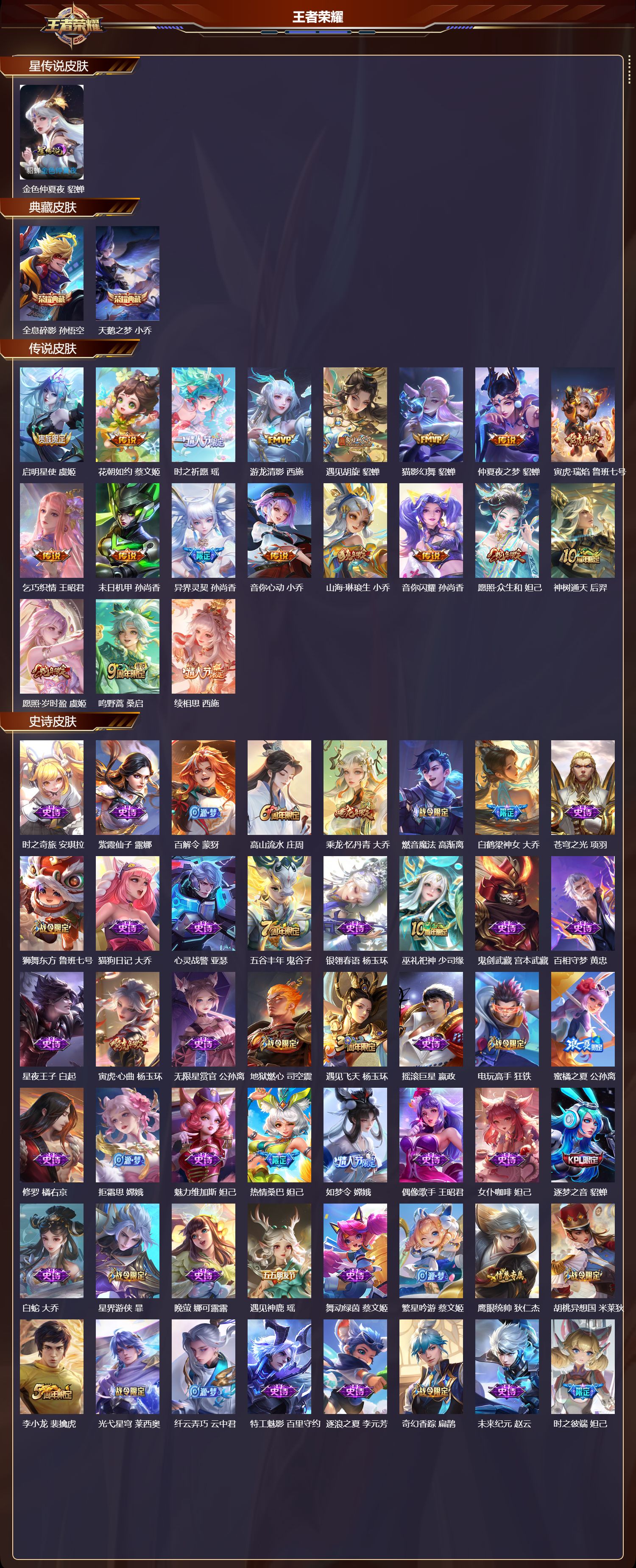 WZMK3409308王者荣耀账号详情图2