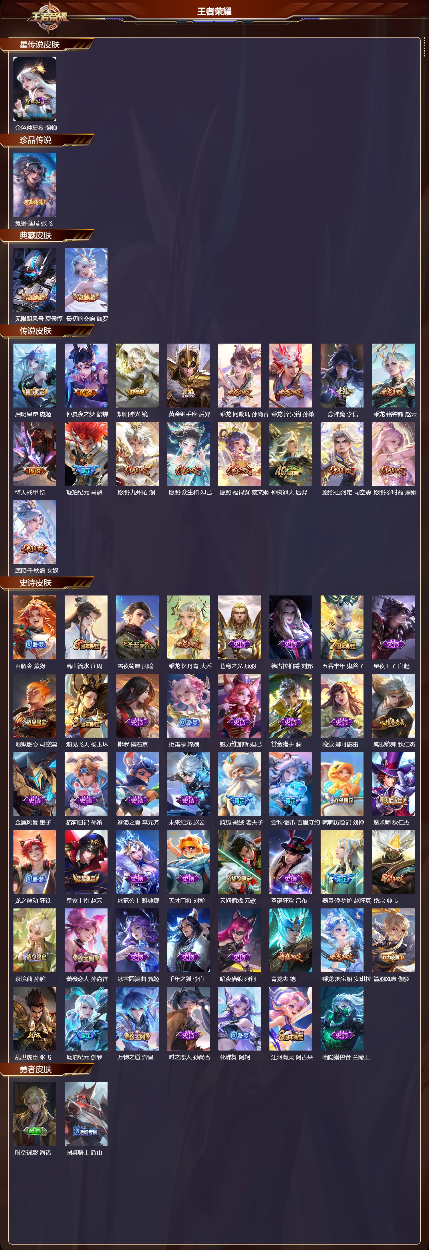 WZMK3410979王者荣耀账号详情图2 WZMK3410979王者荣耀账号详情图2