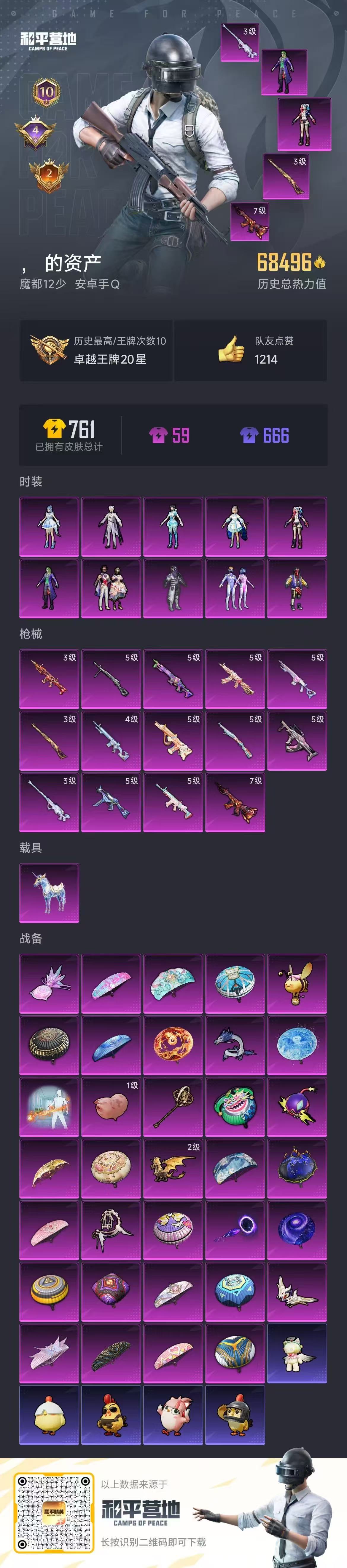 HPSJ3417532和平精英账号详情图2 HPSJ3417532和平精英账号详情图2