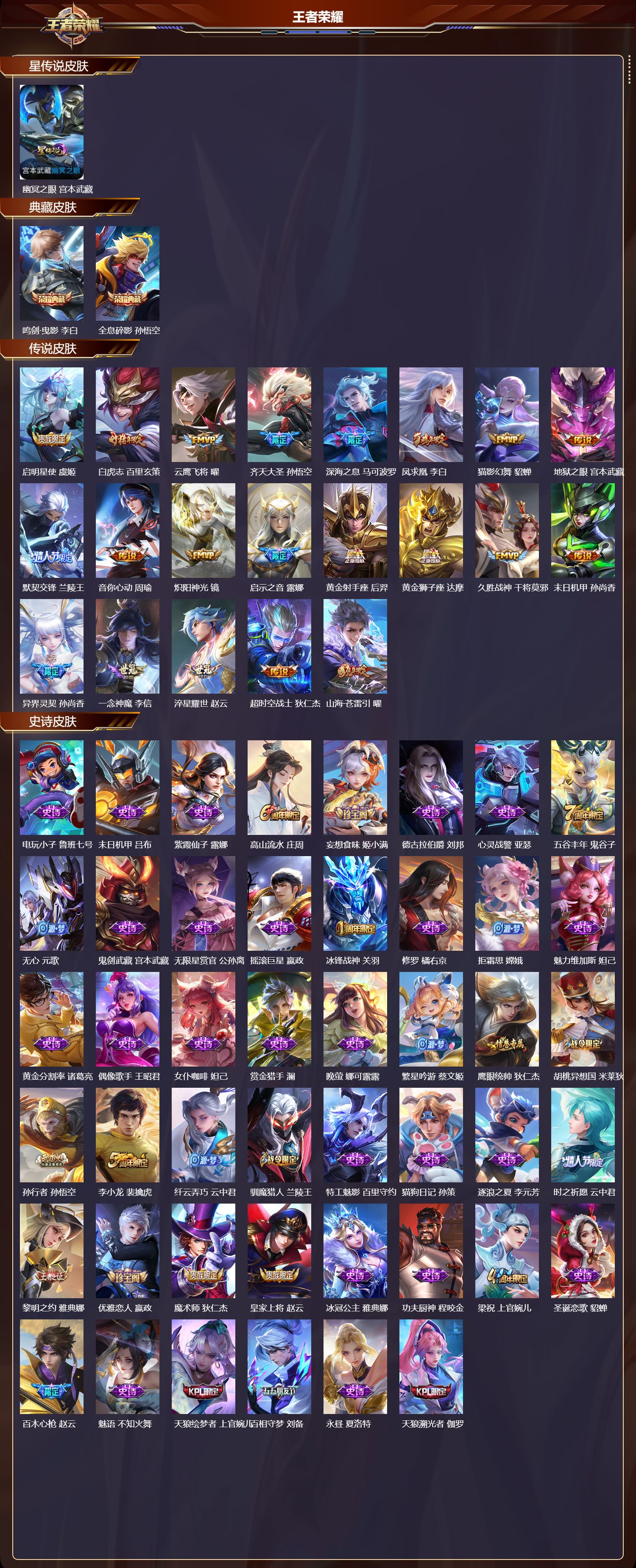 WZMK3410957王者荣耀账号详情图2