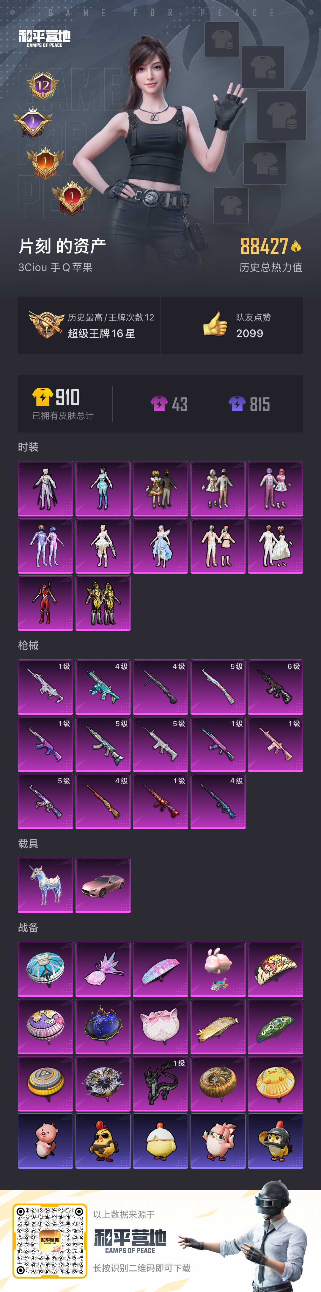 HPSJ3415174和平精英账号详情图4 HPSJ3415174和平精英账号详情图4