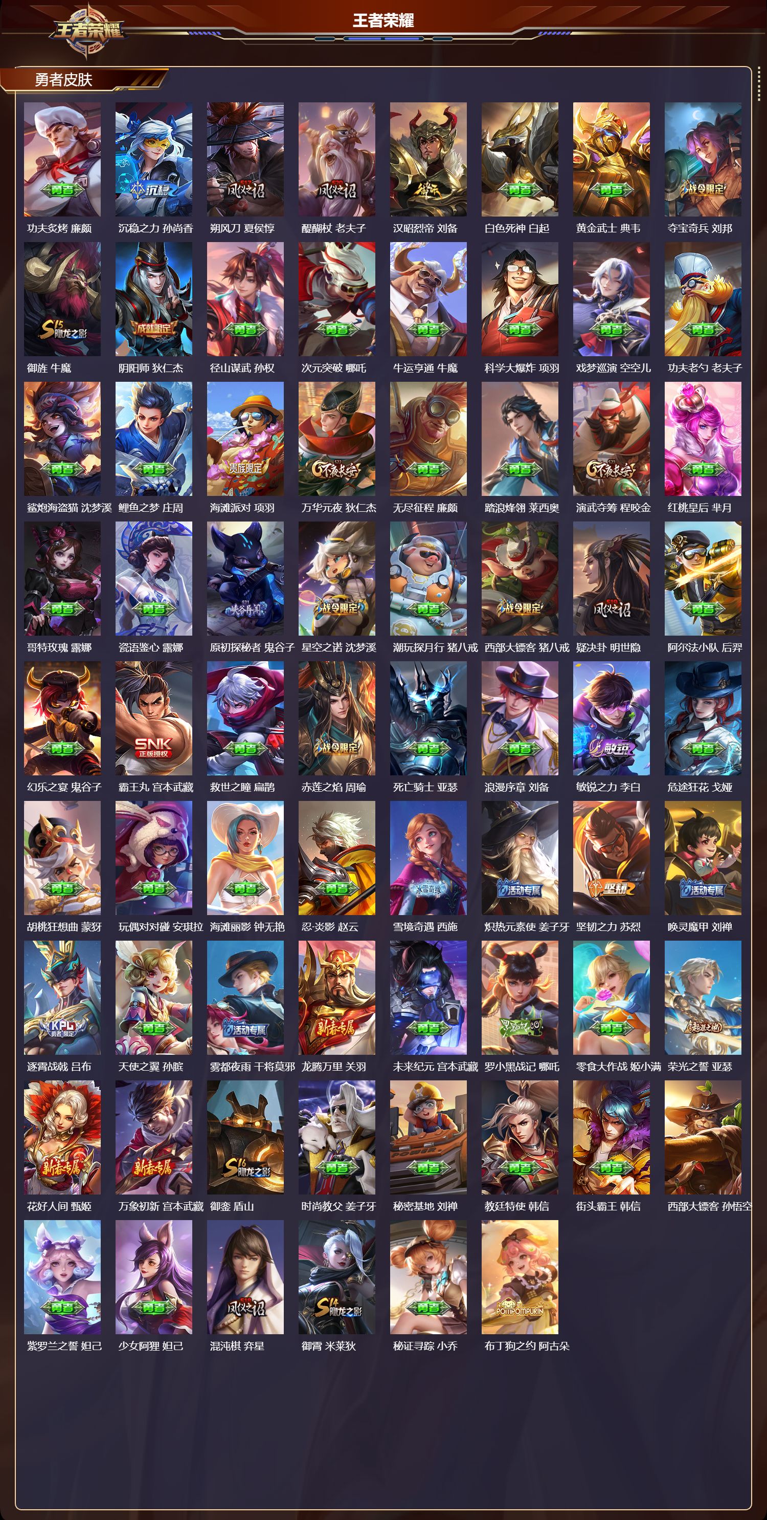 WZMK3410974王者荣耀账号详情图3