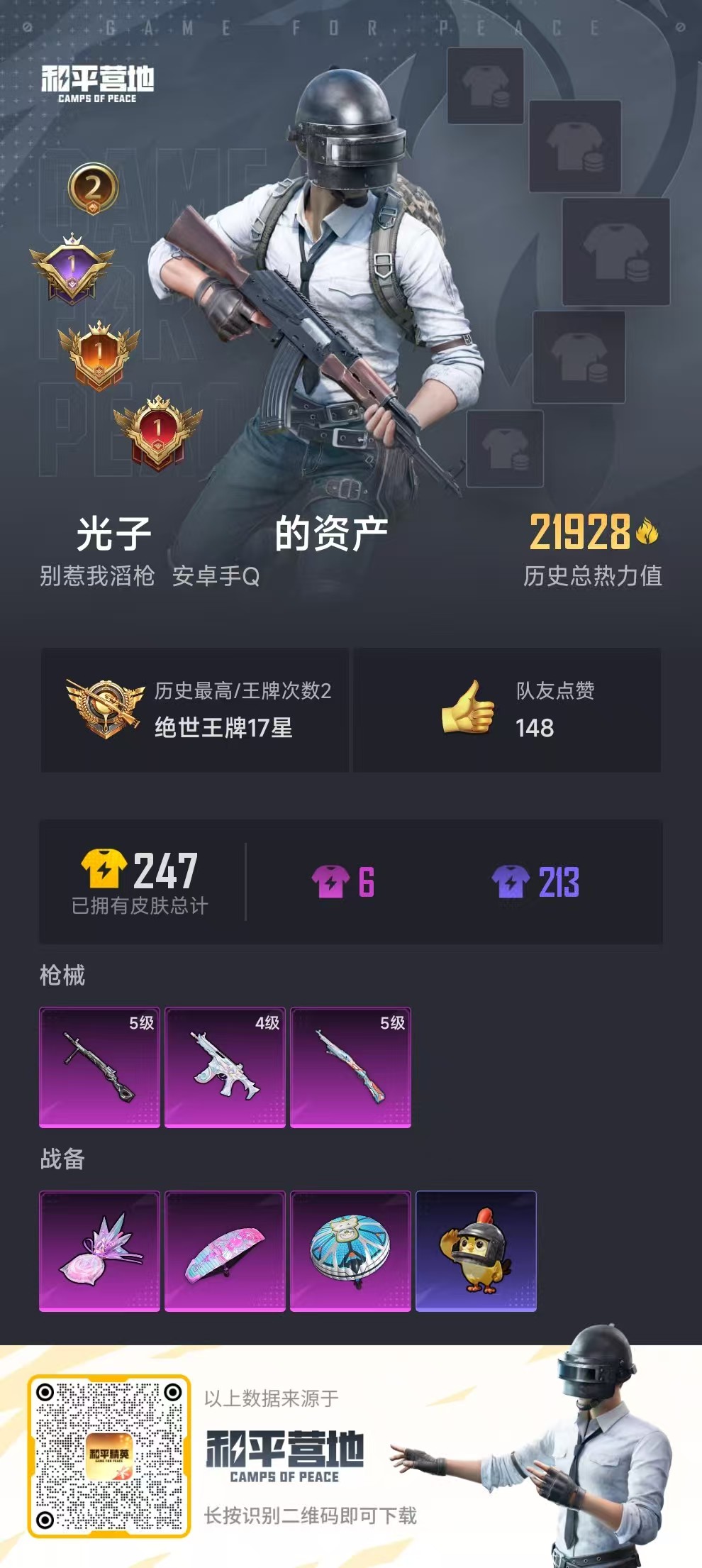 HPSJ3417606和平精英账号详情图3 HPSJ3417606和平精英账号详情图3