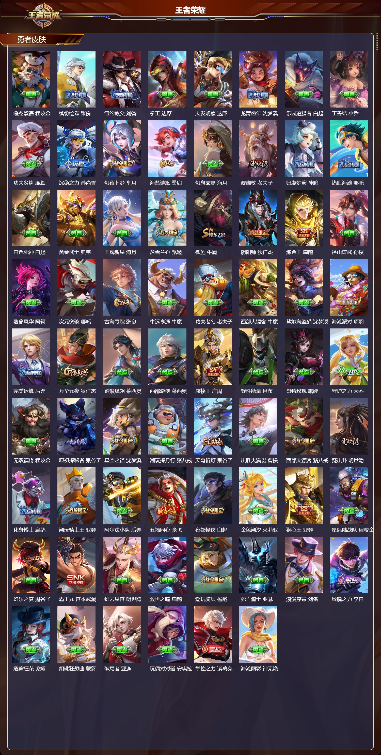 WZMK3412939王者荣耀账号详情图4 WZMK3412939王者荣耀账号详情图4