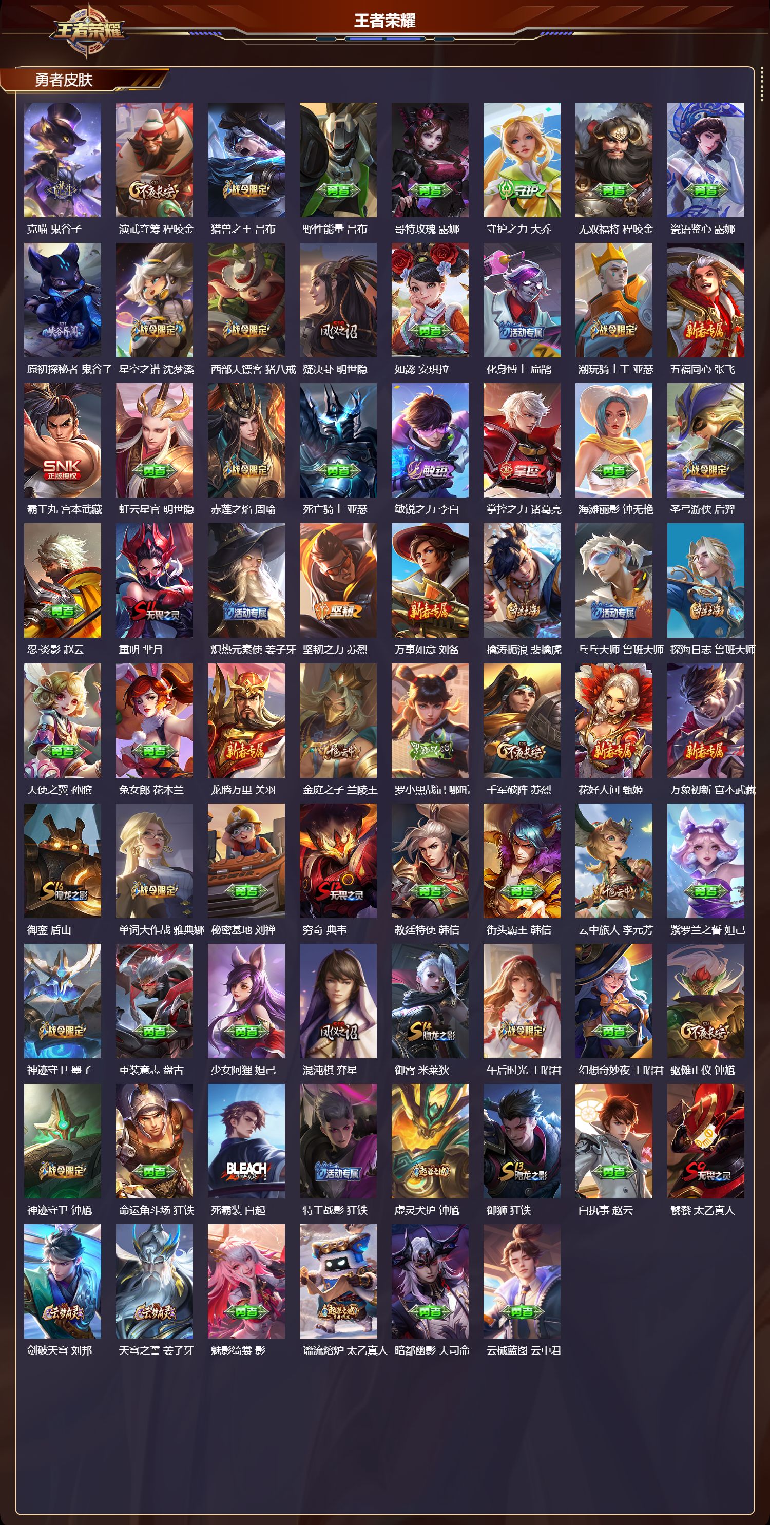 WZMK3412932王者荣耀账号详情图4