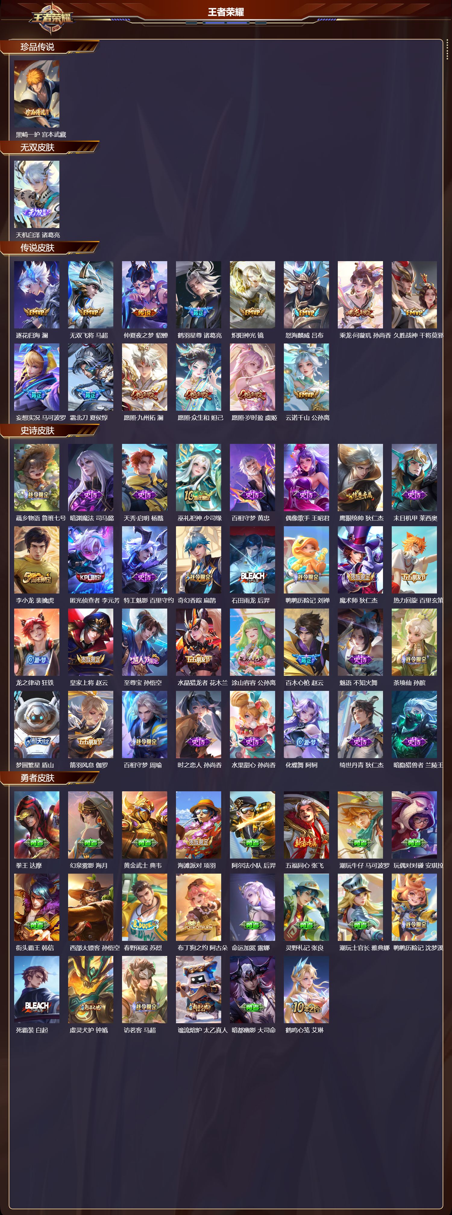 WZMK3412919王者荣耀账号详情图2