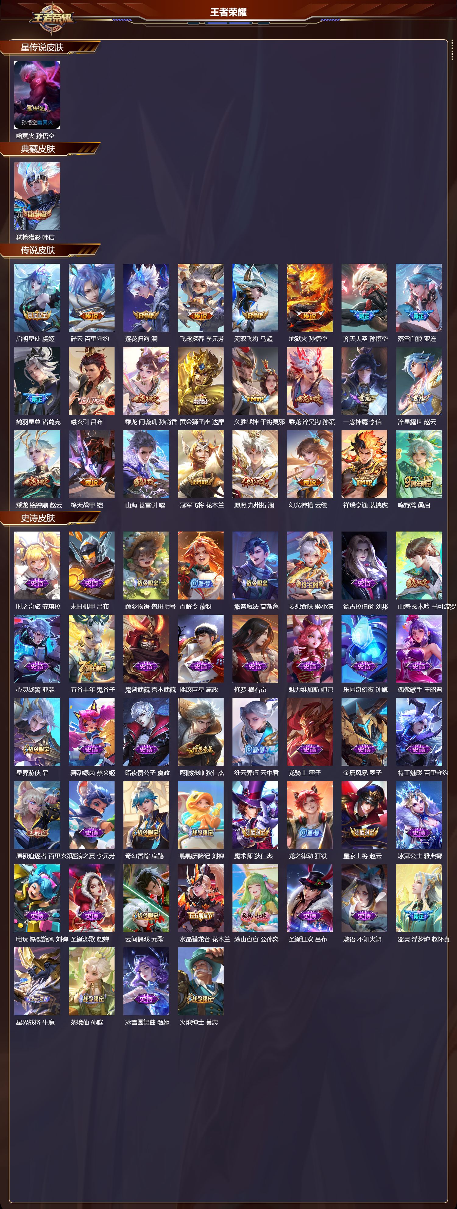 WZMK3412937王者荣耀账号详情图2 WZMK3412937王者荣耀账号详情图2