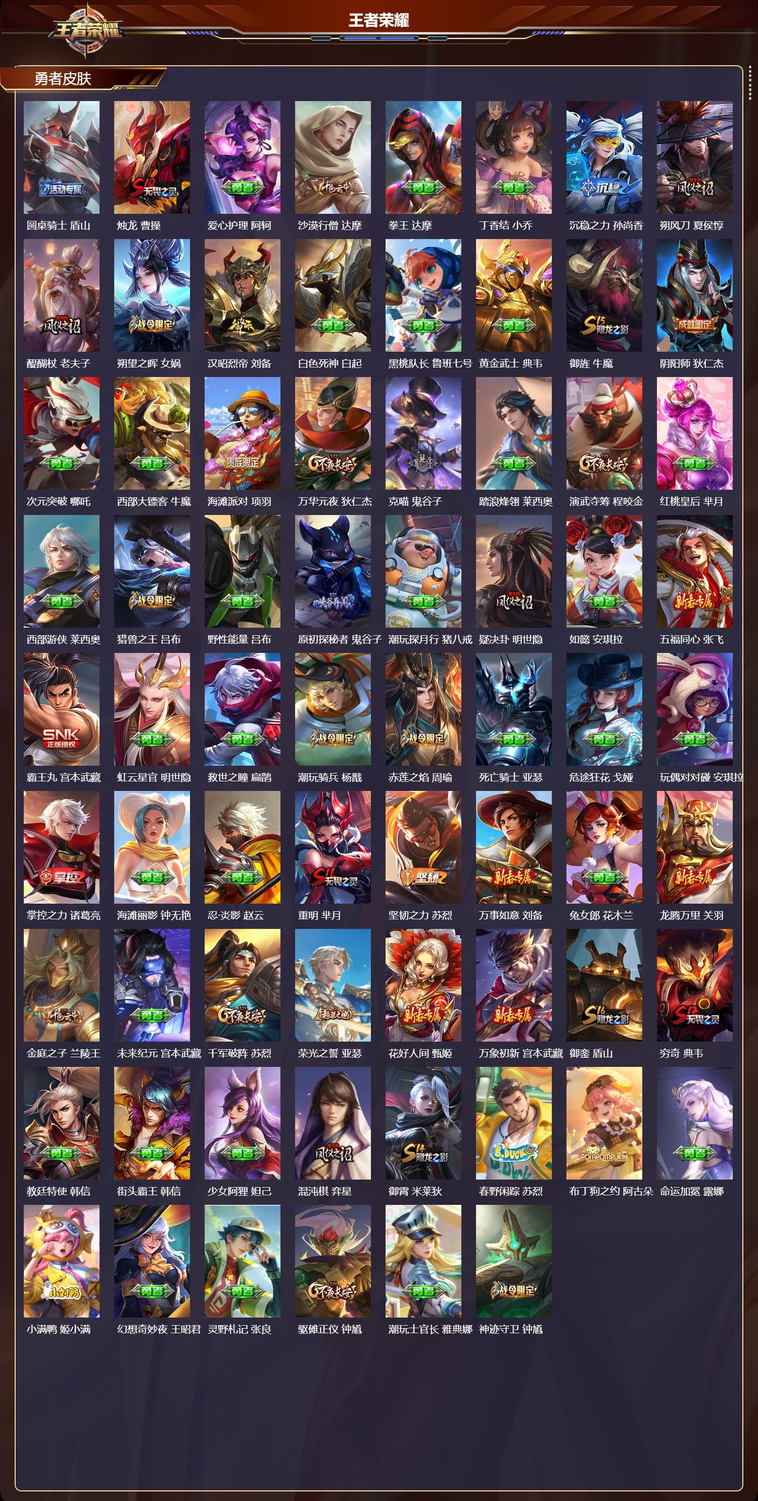 WZMK3412936王者荣耀账号详情图3 WZMK3412936王者荣耀账号详情图3