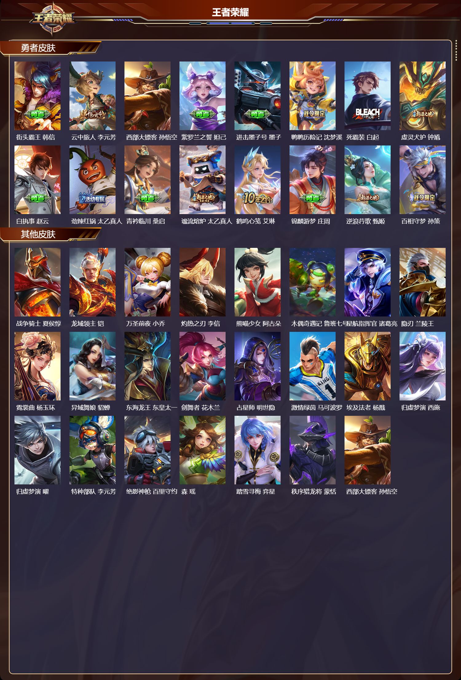 WZMK3412947王者荣耀账号详情图3