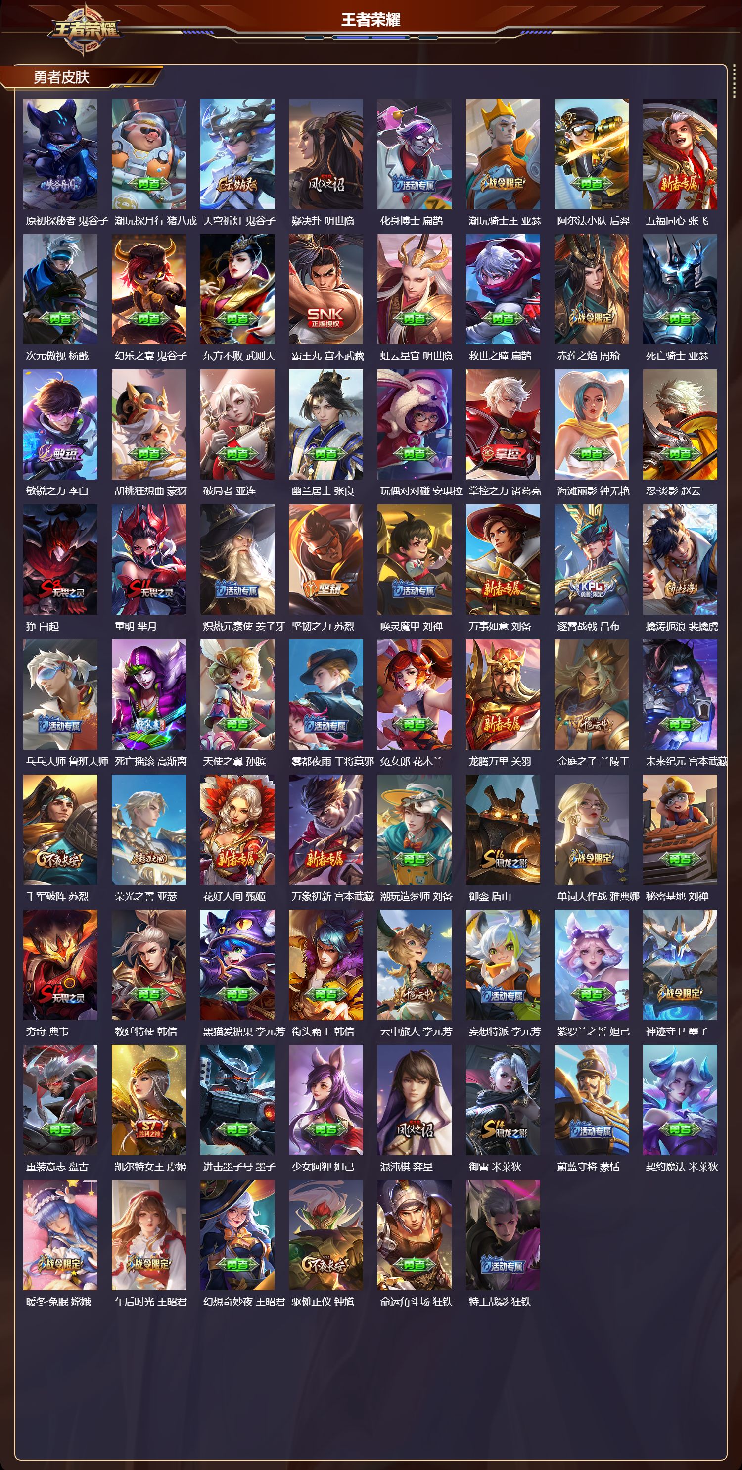 WZMK3412950王者荣耀账号详情图4 WZMK3412950王者荣耀账号详情图4