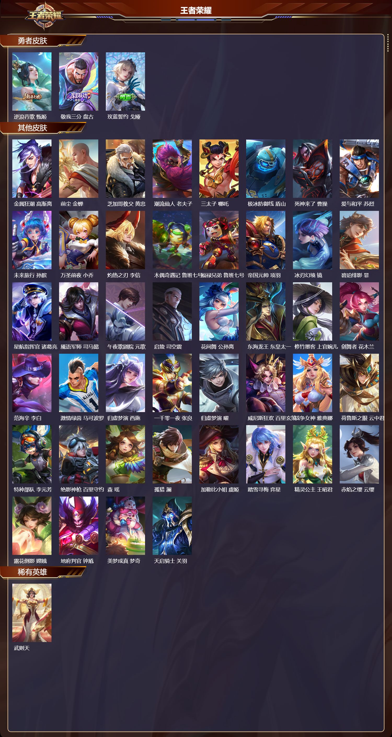 WZMK3412932王者荣耀账号详情图5