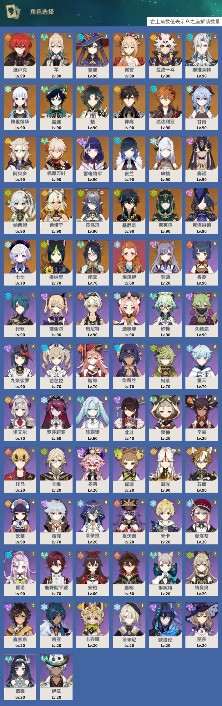 YSMK315938原神账号详情图3 YSMK315938原神账号详情图3