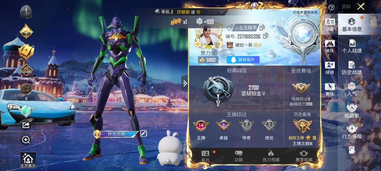 HPSJ3417133和平精英账号详情图2 HPSJ3417133和平精英账号详情图2