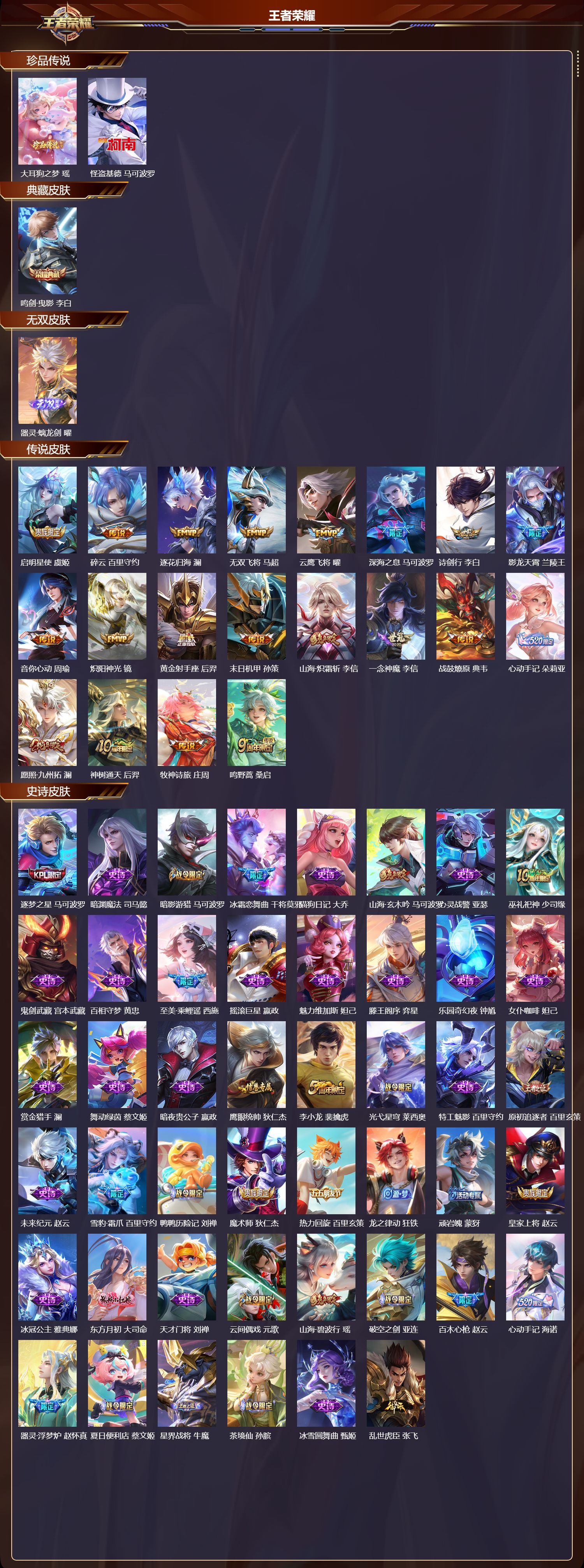 WZQM3474170王者荣耀账号详情图3