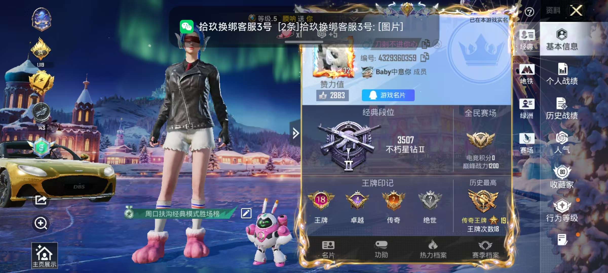 HPSJ3417117和平精英账号详情图2 HPSJ3417117和平精英账号详情图2