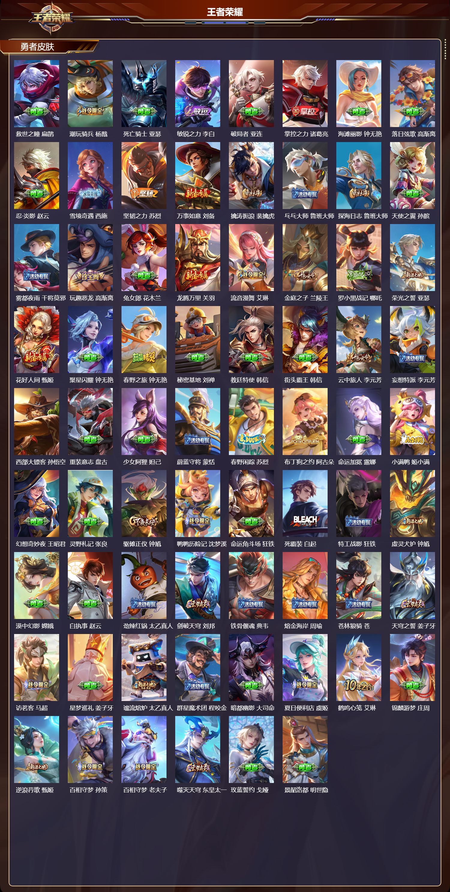 WZMK3414409王者荣耀账号详情图4