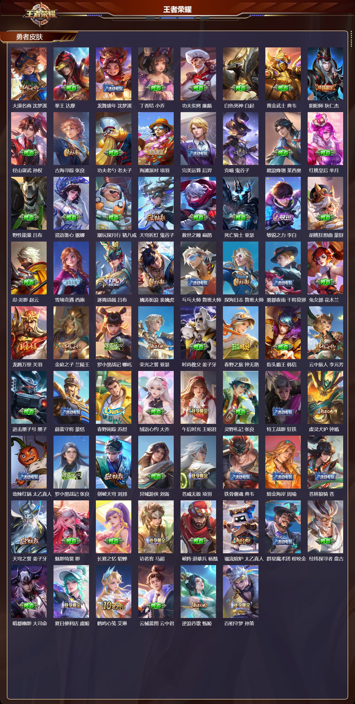 WZMK3414419王者荣耀账号详情图3