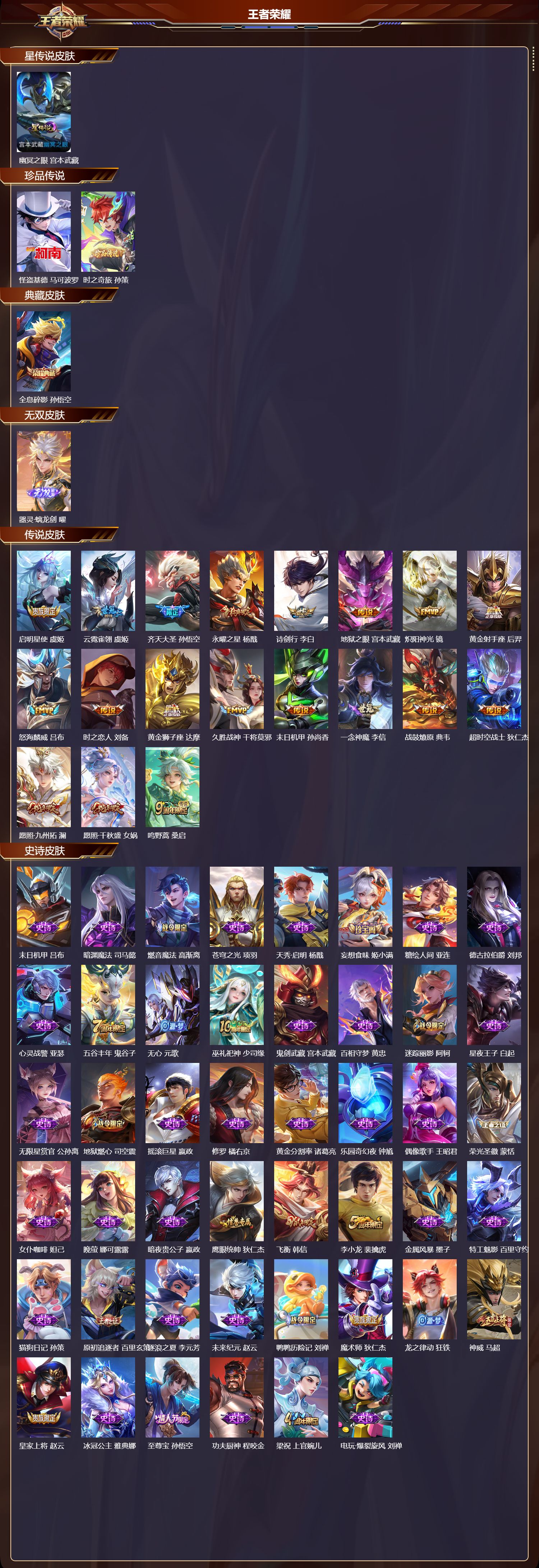 WZMK3414409王者荣耀账号详情图2