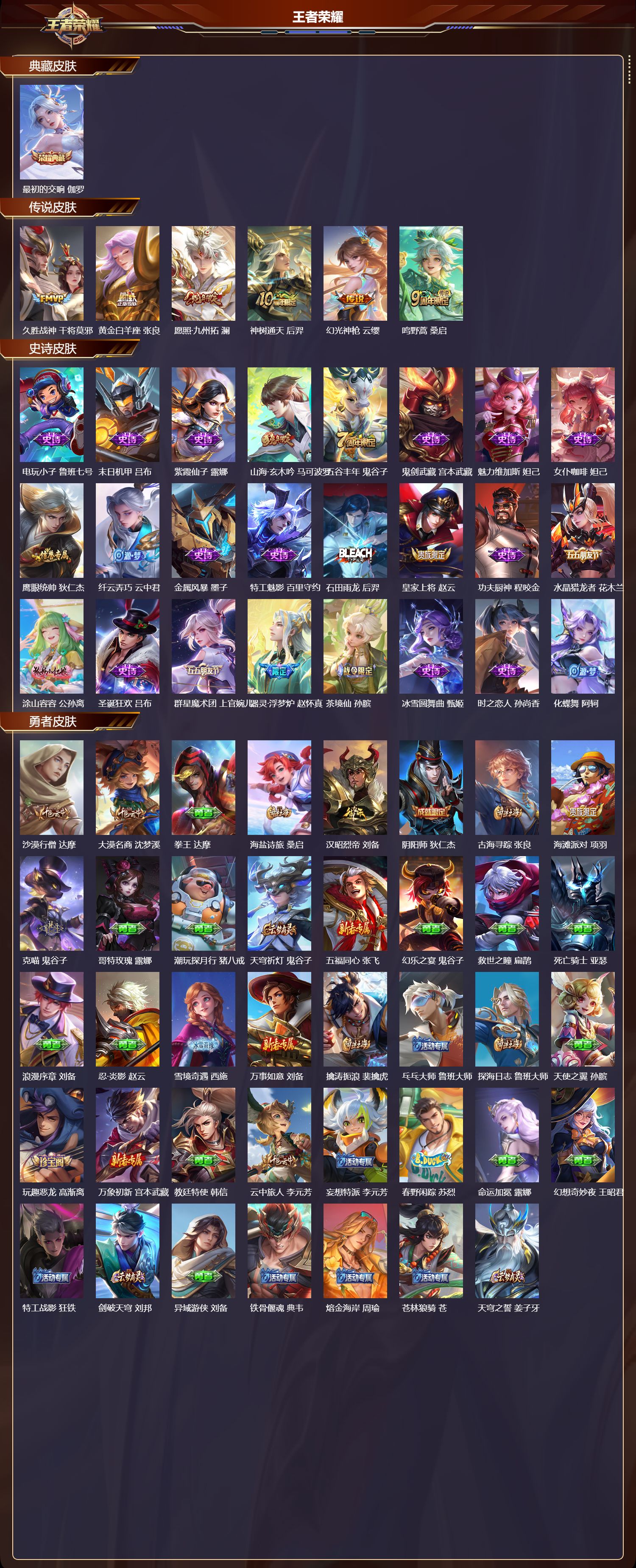 WZMK3414398王者荣耀账号详情图2 WZMK3414398王者荣耀账号详情图2