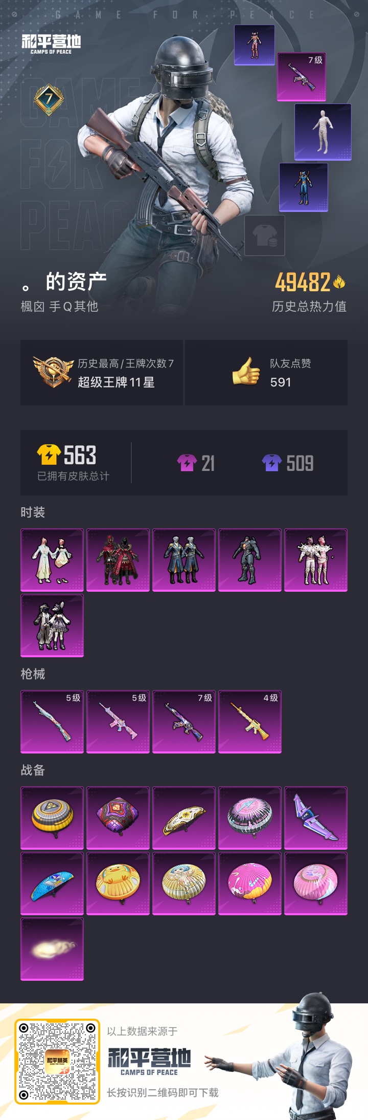 HPQM334455和平精英账号详情图2