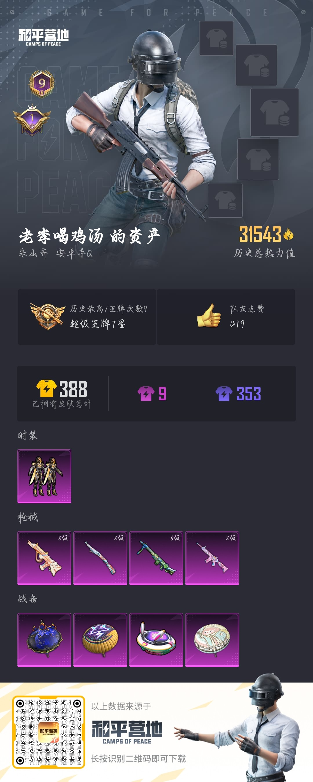 HPSJ3144194和平精英账号详情图5
