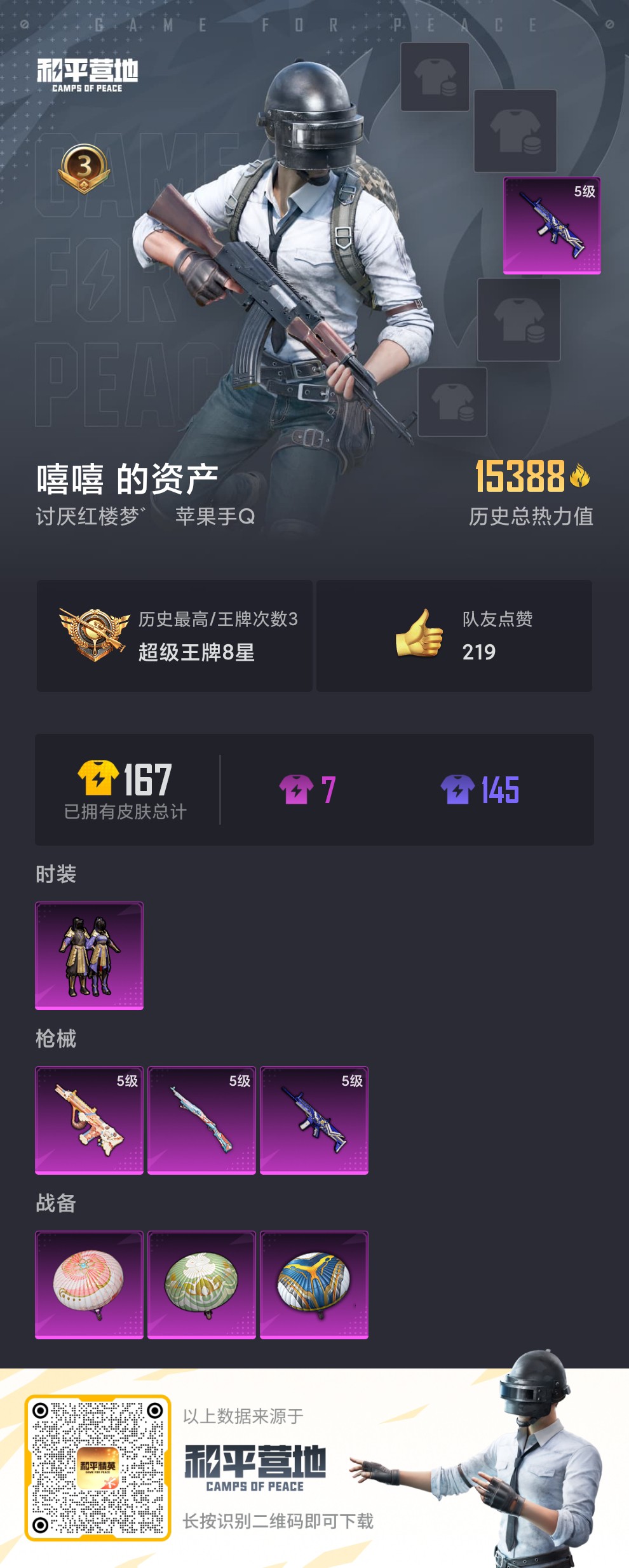 HPSJ3159801和平精英账号详情图2