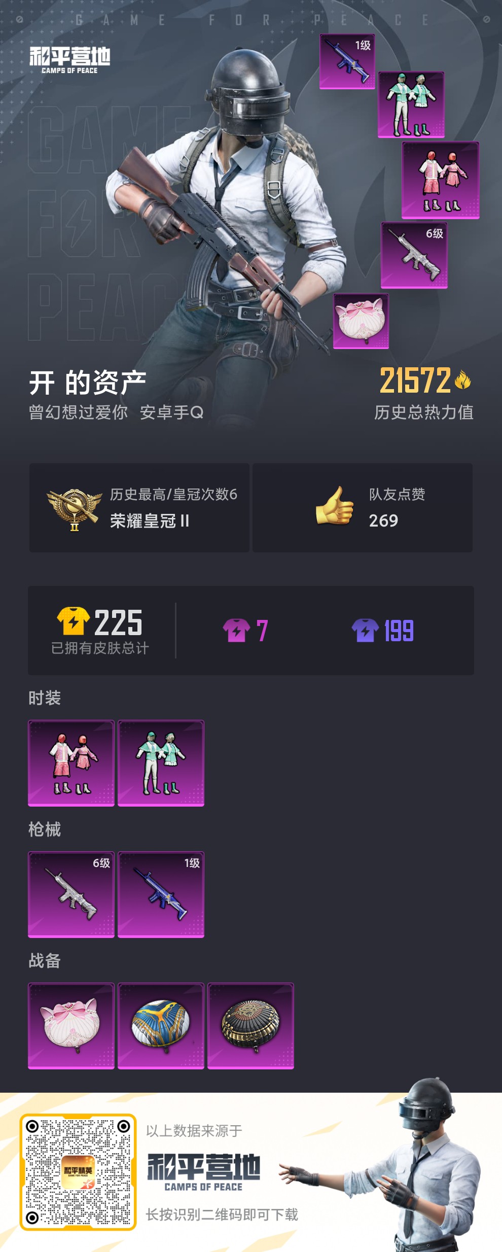 HPSJ3157399和平精英账号详情图4