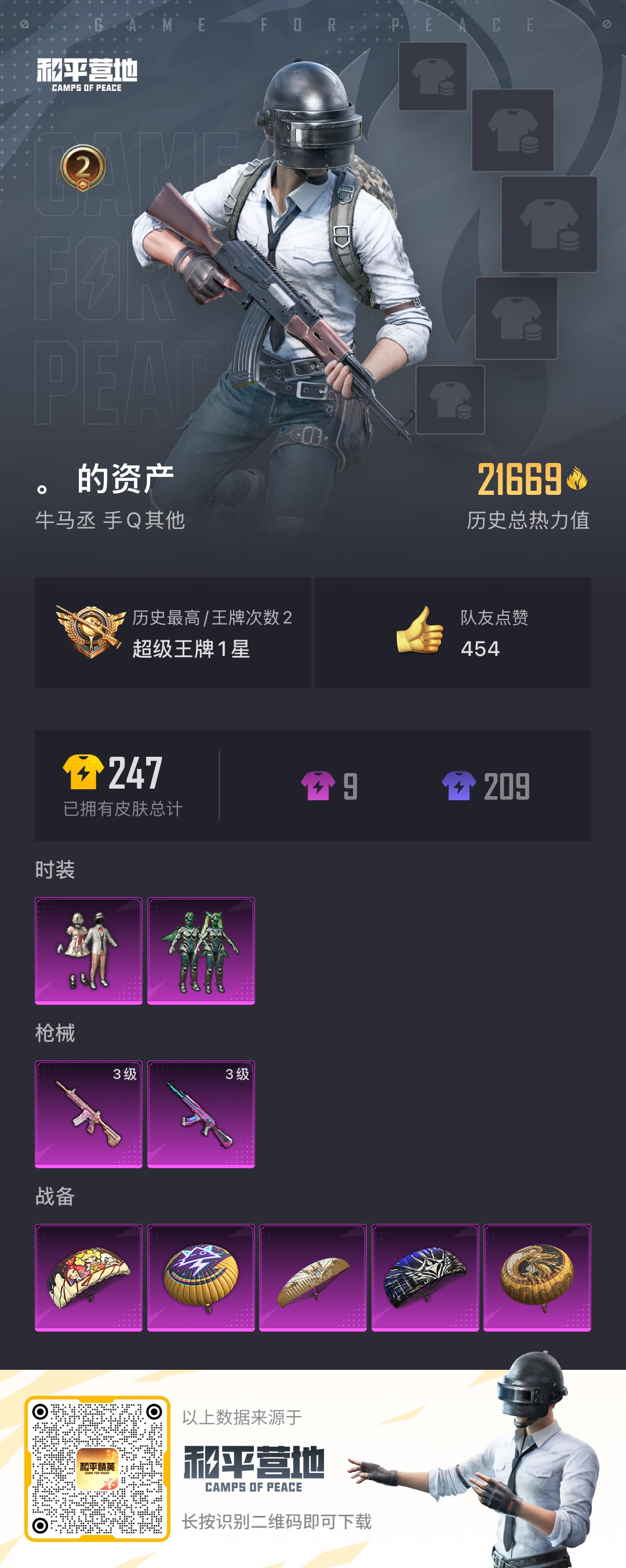 HPSJ3160782和平精英账号详情图2