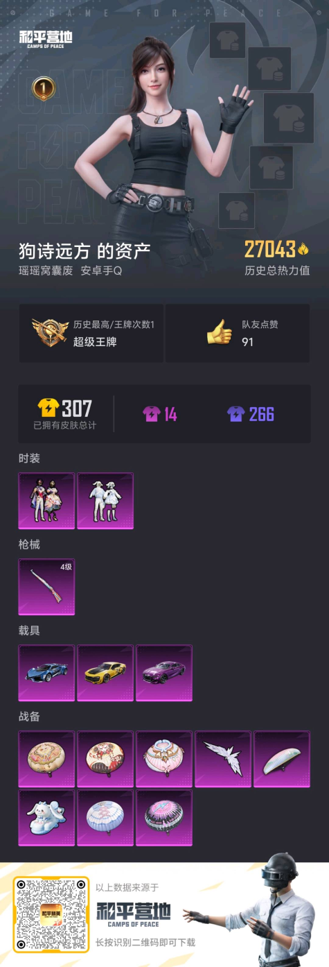 HPSJ3161184和平精英账号详情图2