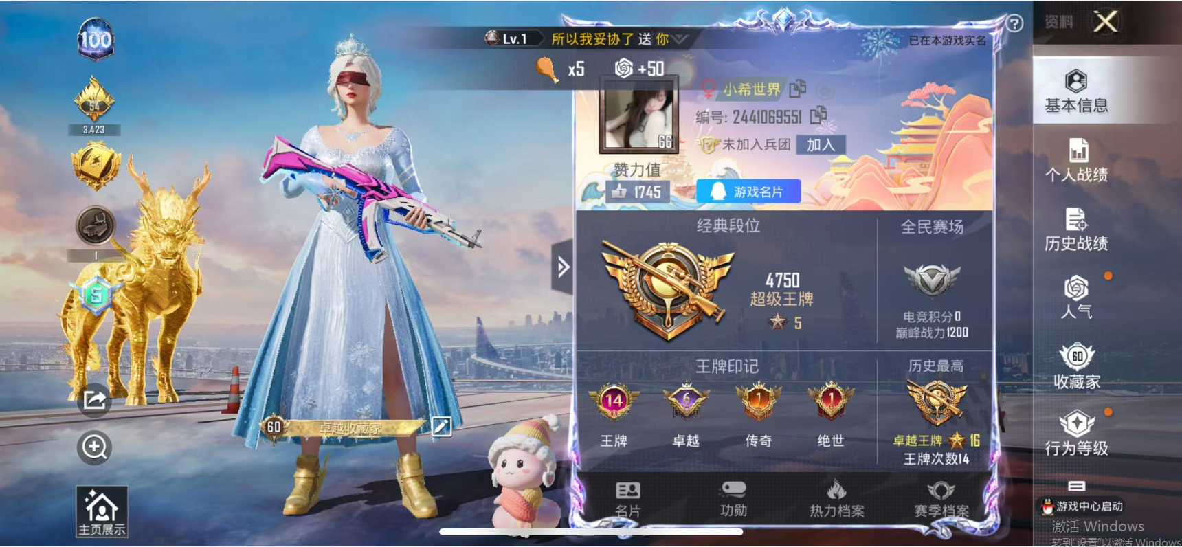 HPKG3162270和平精英账号详情图5