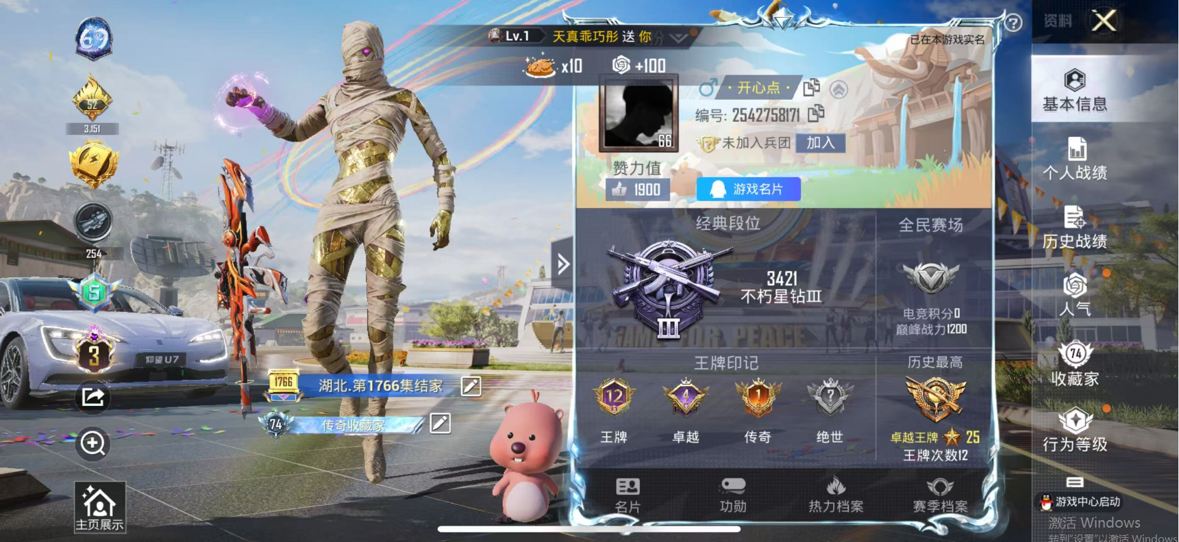 HPSJ3161959和平精英账号详情图4