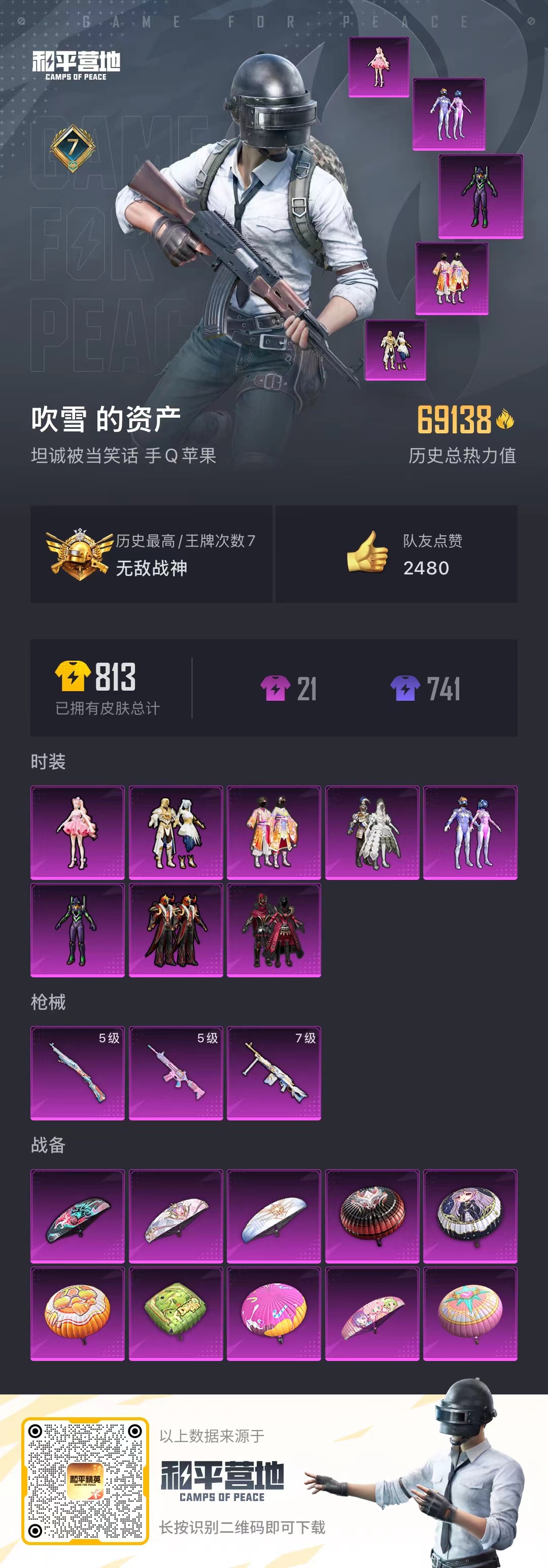 HPSJ3160858和平精英账号详情图2