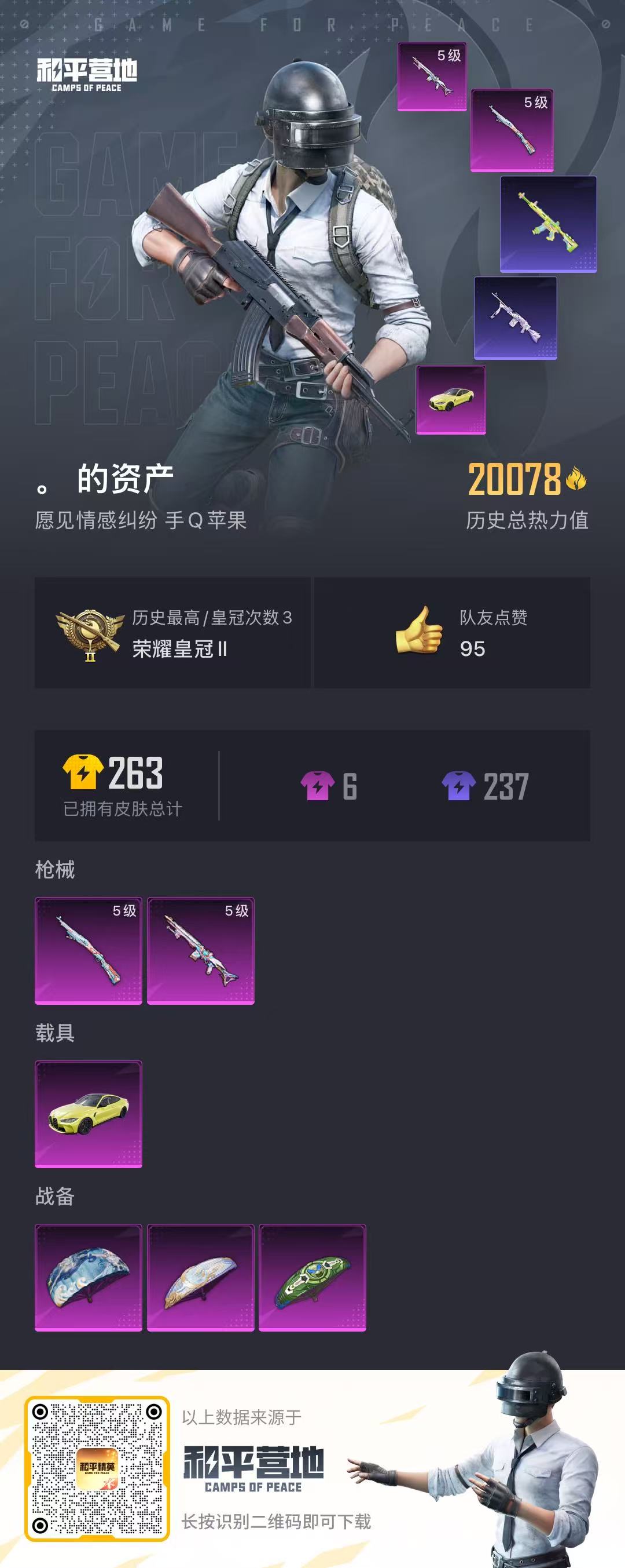 HPSJ3160812和平精英账号详情图2
