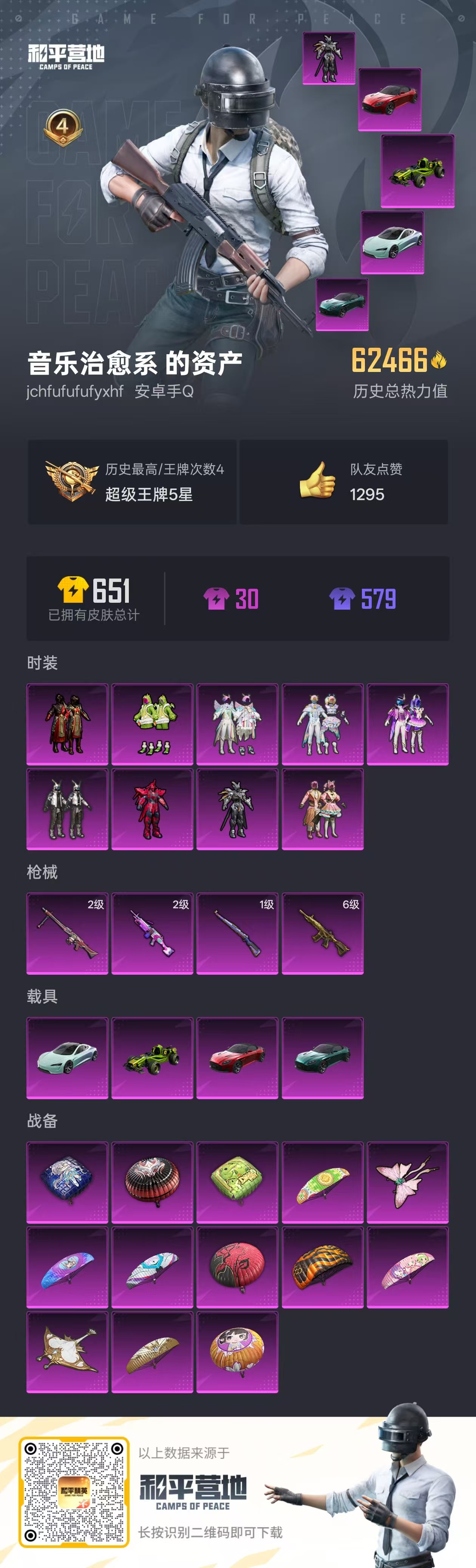 HPSJ3161454和平精英账号详情图2