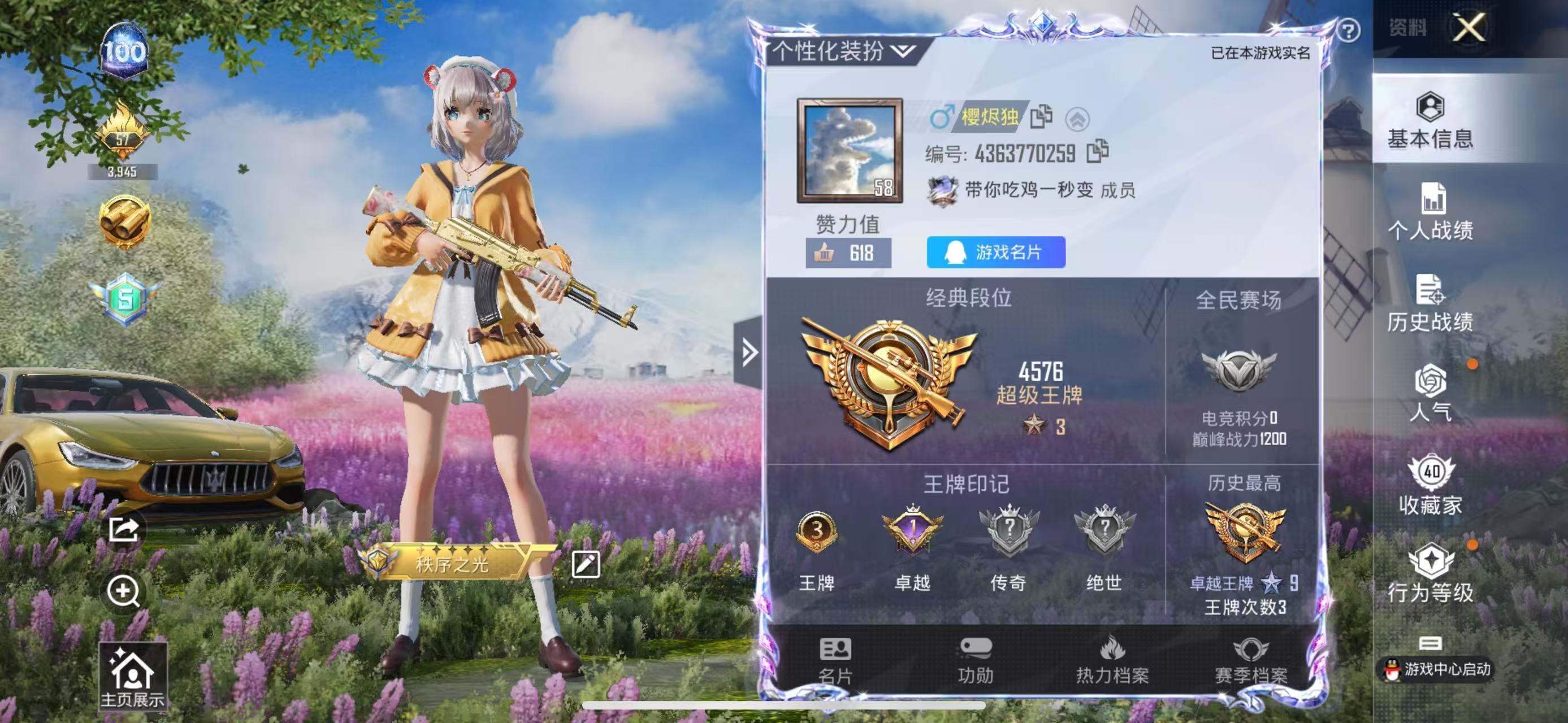 HPSJ3197874和平精英账号详情图5 HPSJ3197874和平精英账号详情图5
