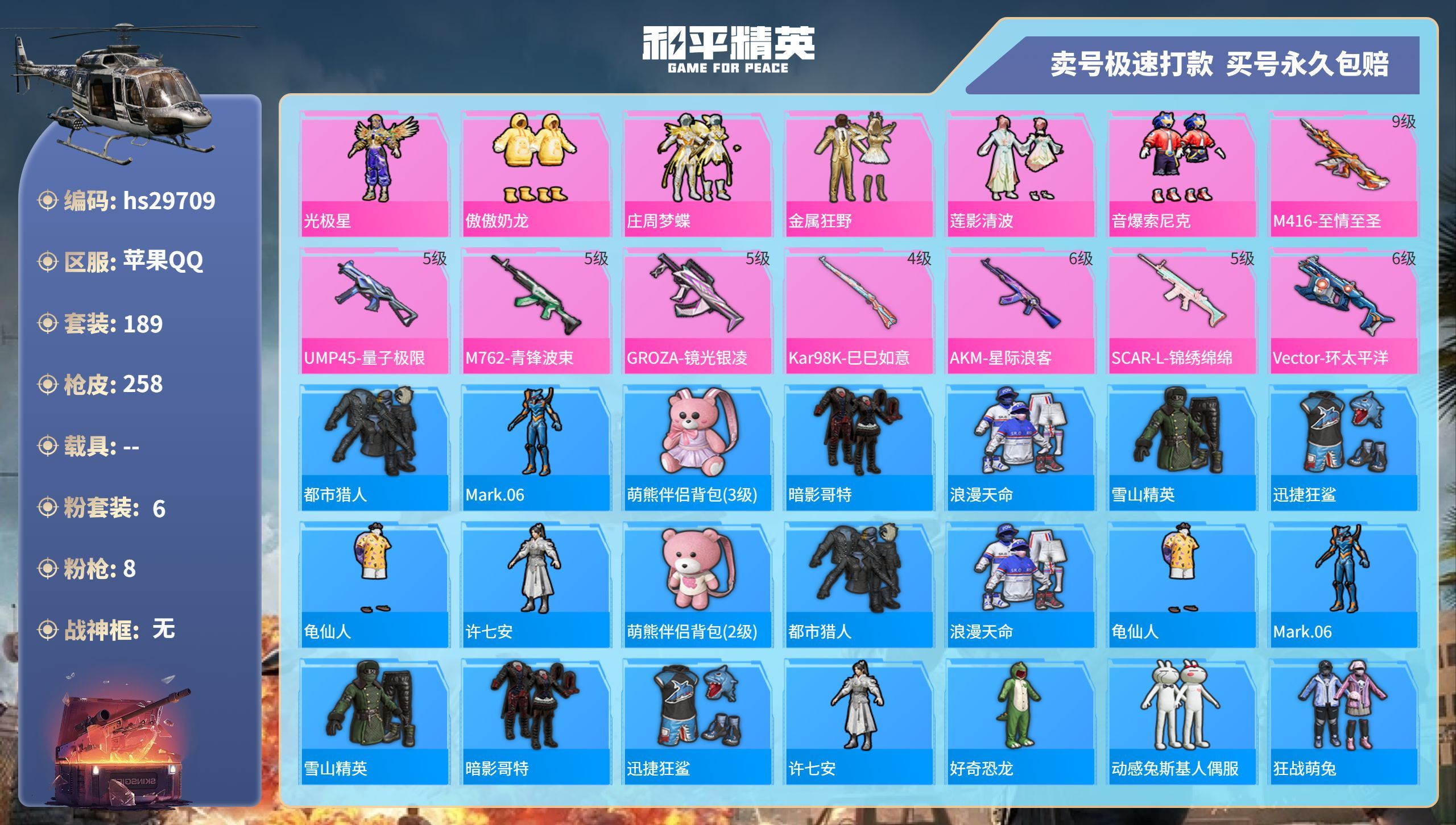 HPKG3209101和平精英账号详情图3 HPKG3209101和平精英账号详情图3