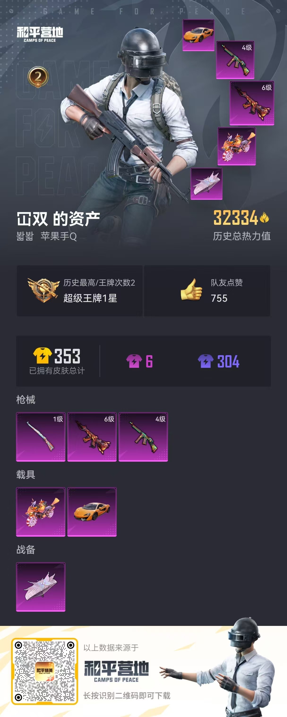 HPSJ3249329和平精英账号详情图6 HPSJ3249329和平精英账号详情图6