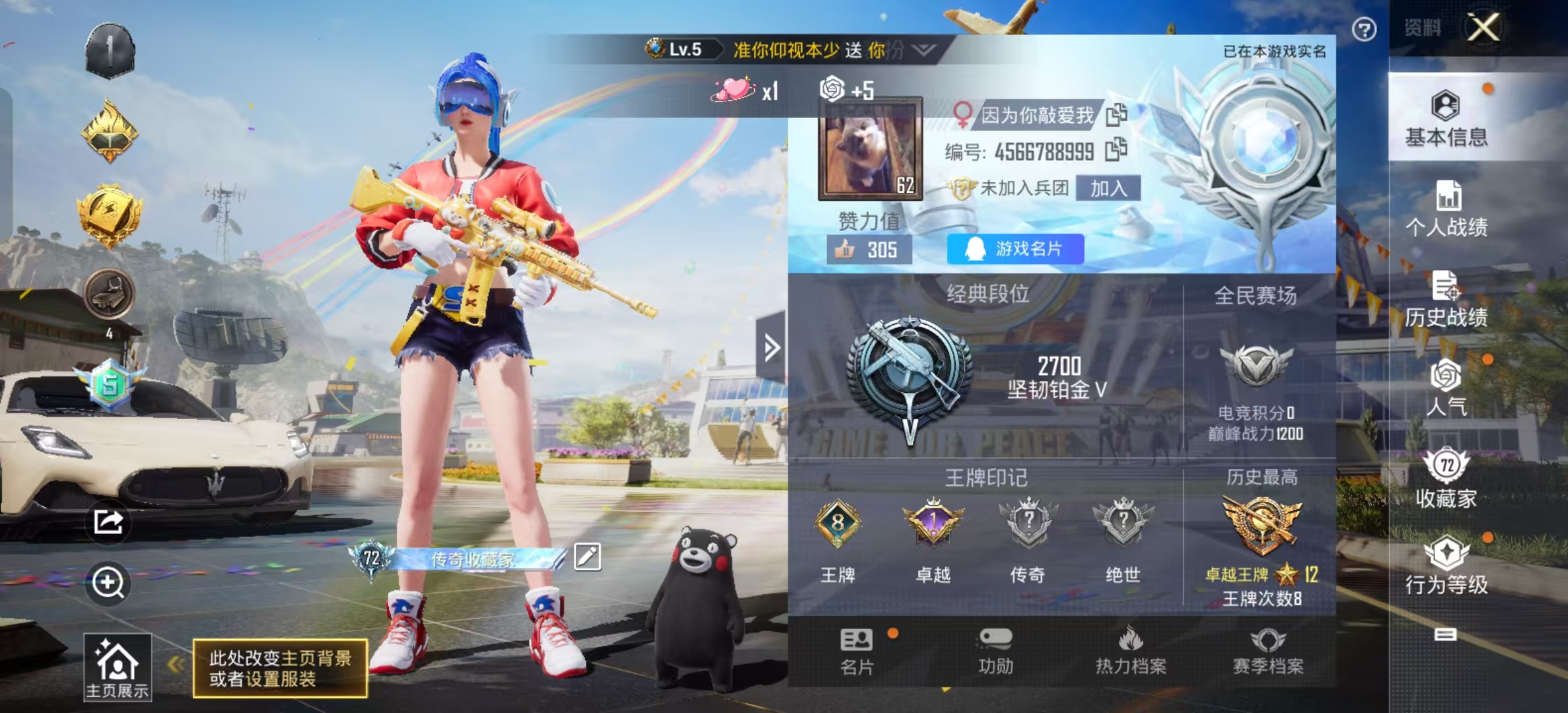 HPSJ3165090和平精英账号详情图9