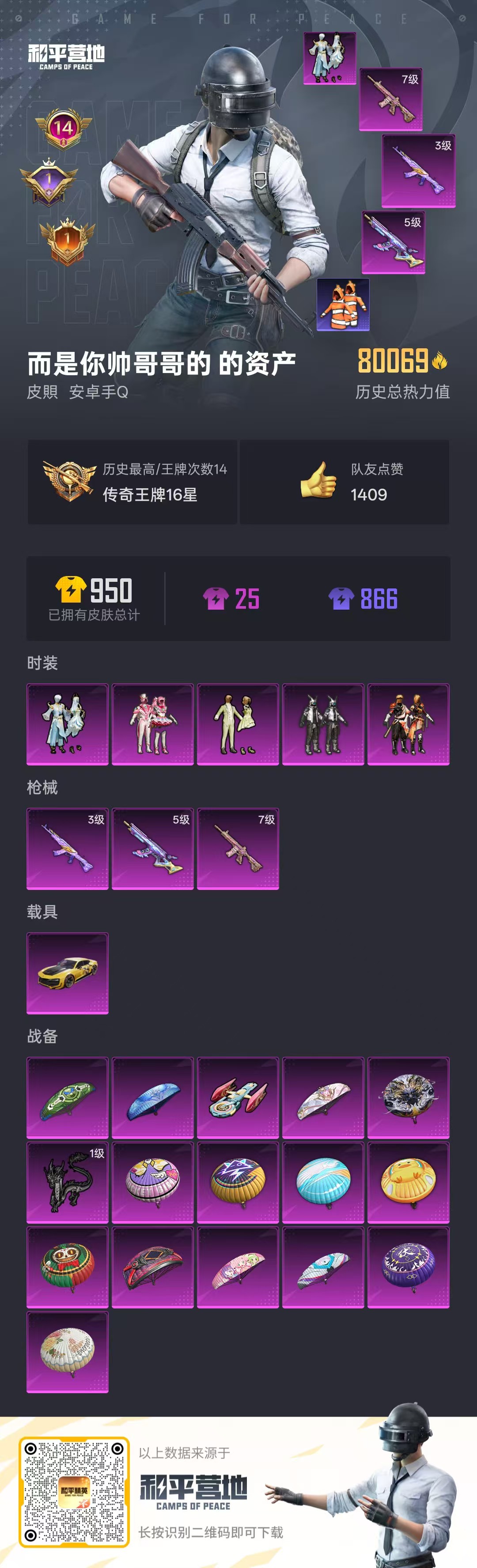 HPSJ3165487和平精英账号详情图10