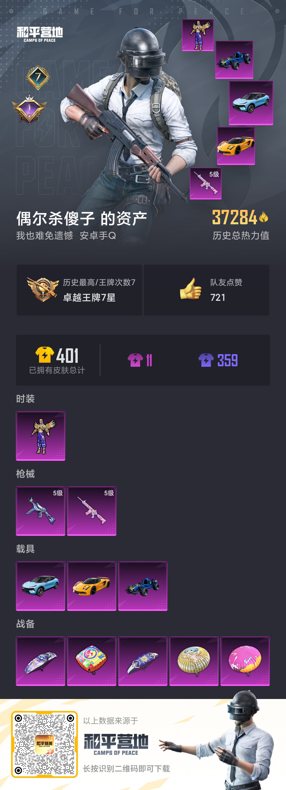 HPSJ3165139和平精英账号详情图6