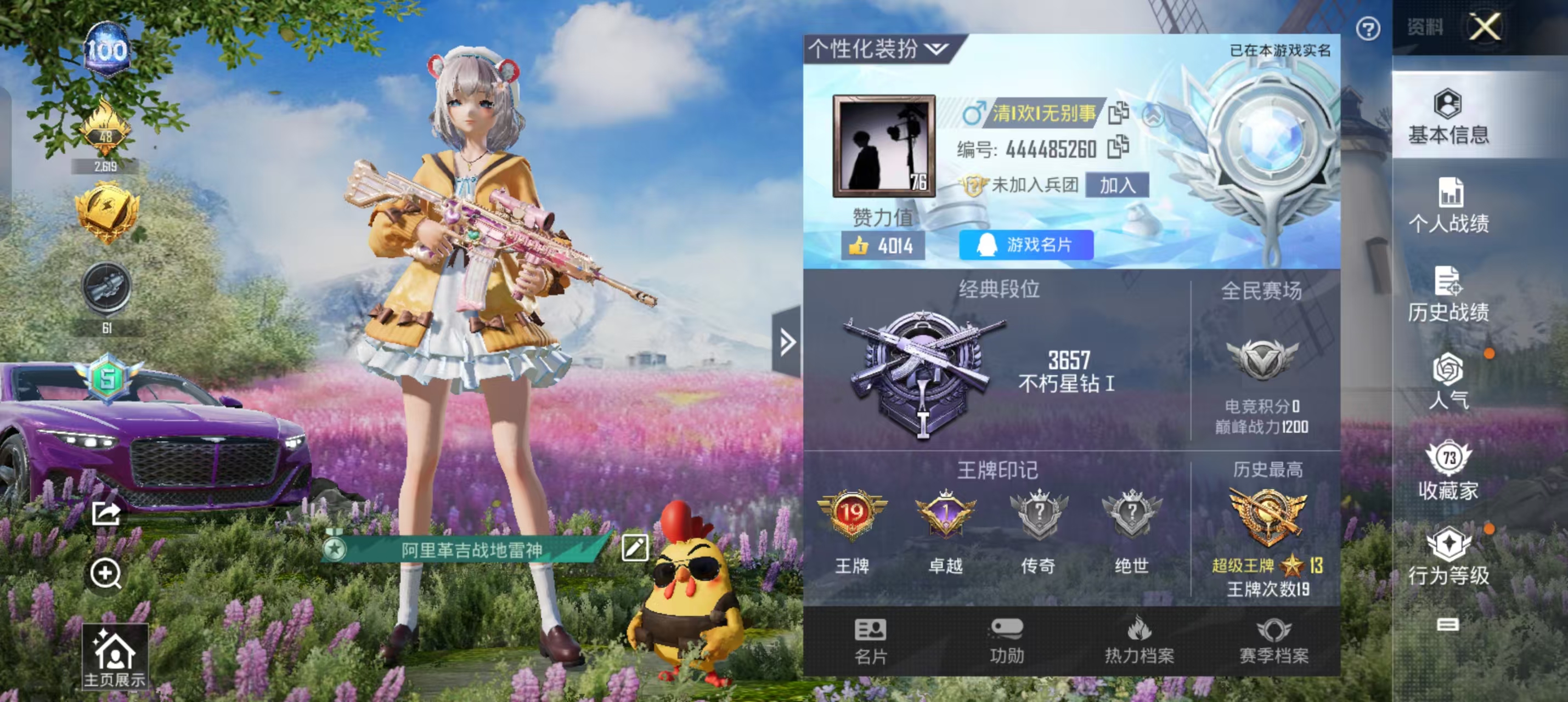 HPSJ3165058和平精英账号详情图2